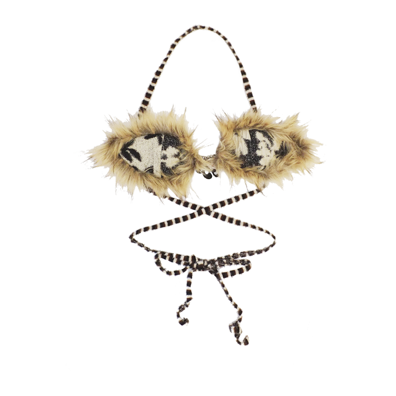 nit alcove 23AW Fur Bikini Top