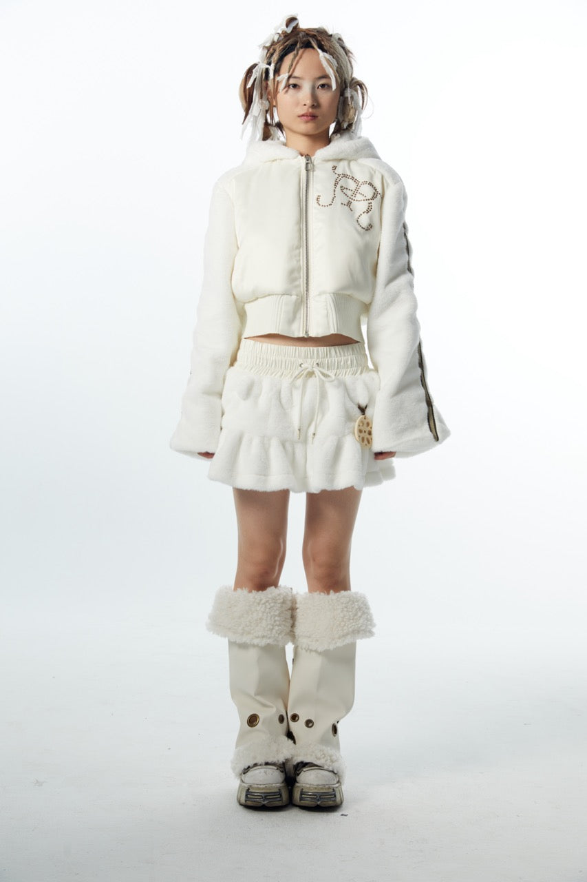 nit alcove 23AW Fur Cropped Jacket Puffer