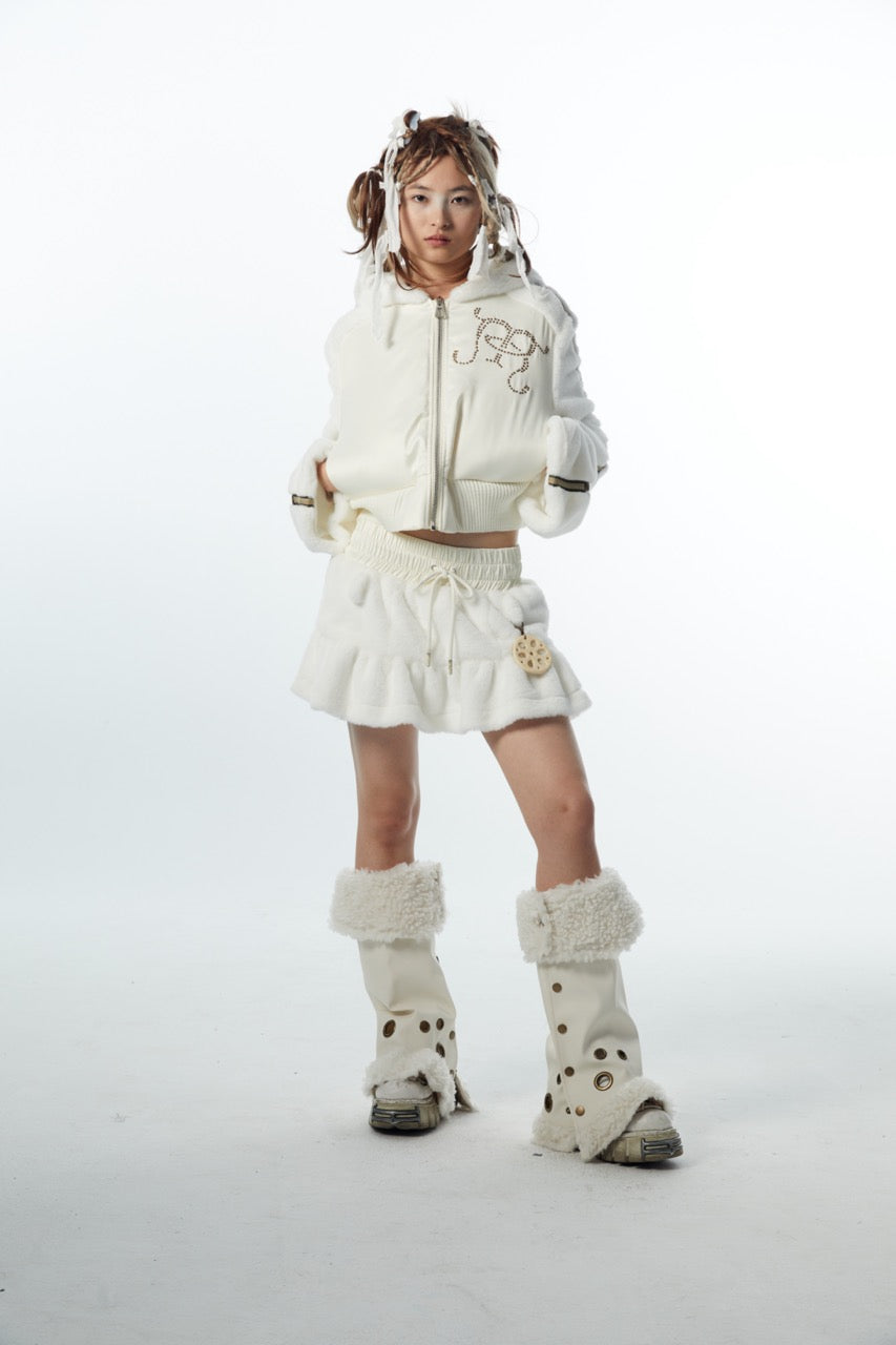 nit alcove 23AW Fur Cropped Jacket Puffer