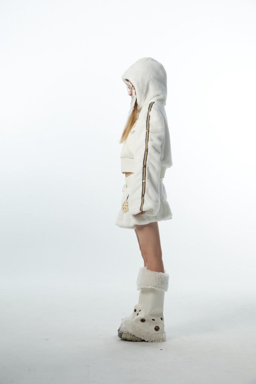 nit alcove 23AW Fur Cropped Jacket Puffer