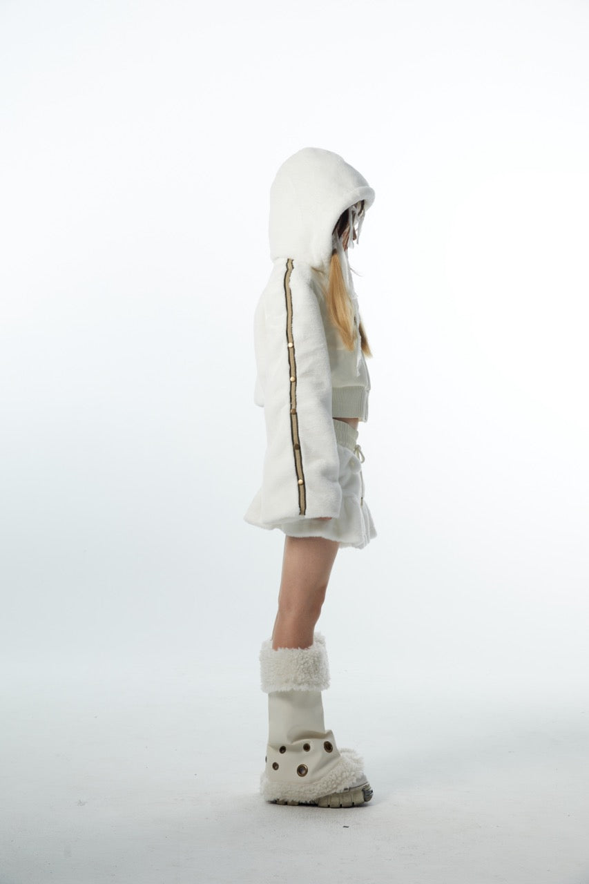 nit alcove 23AW Fur Cropped Jacket Puffer