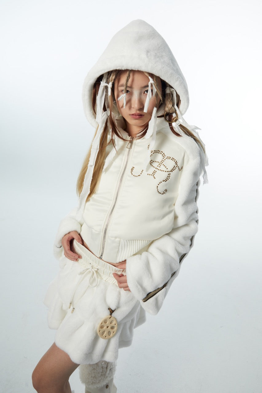 nit alcove 23AW Fur Cropped Jacket Puffer