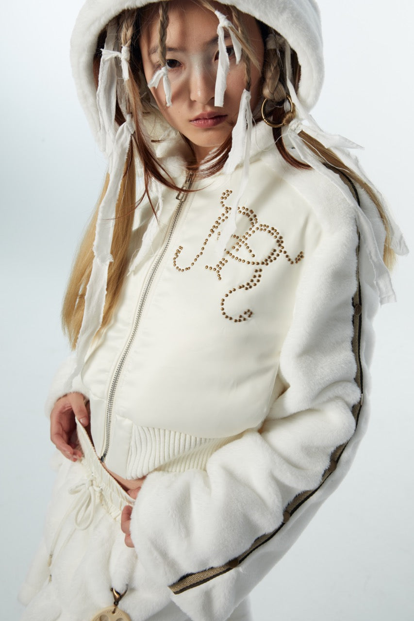 nit alcove 23AW Fur Cropped Jacket Puffer