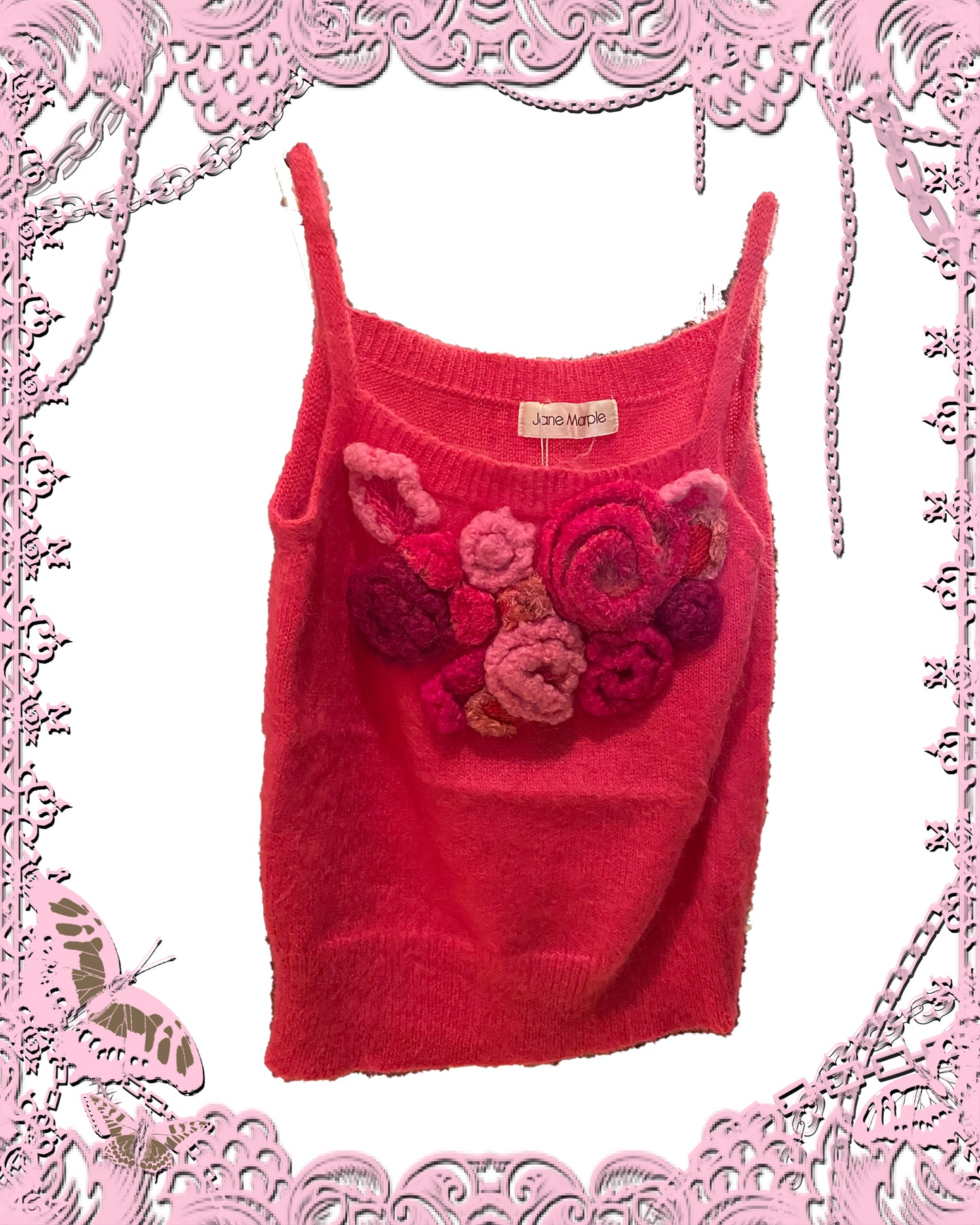 Jane Maple Wool Flower Tank Top