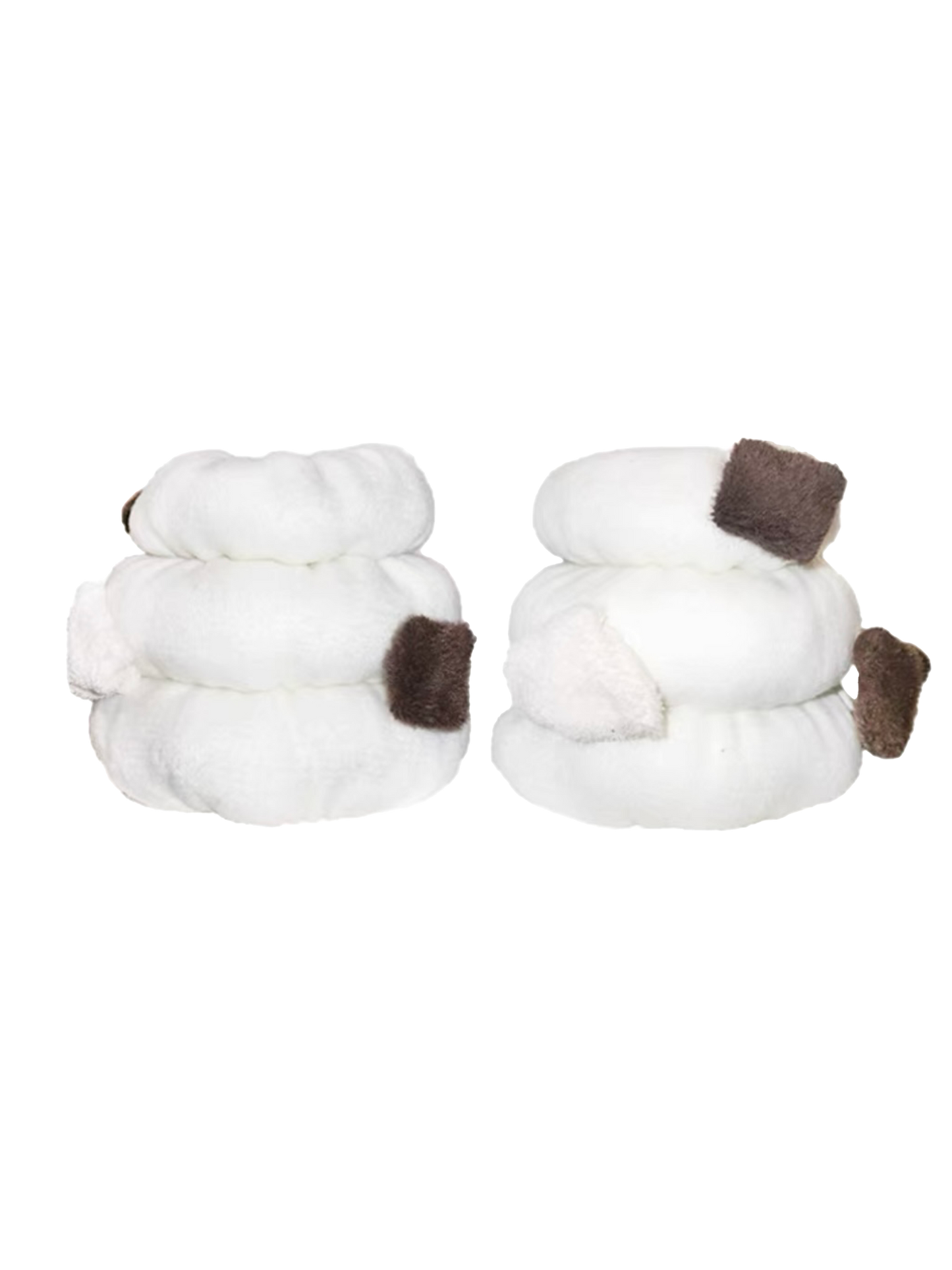 nit alcove 23AW Patch Puffy Leg Warmer (Black/White)