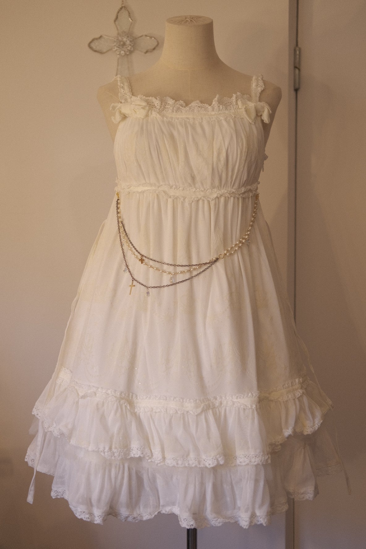 Baby the Stars Shine Bright Tank Top Dress with Pearl Chain