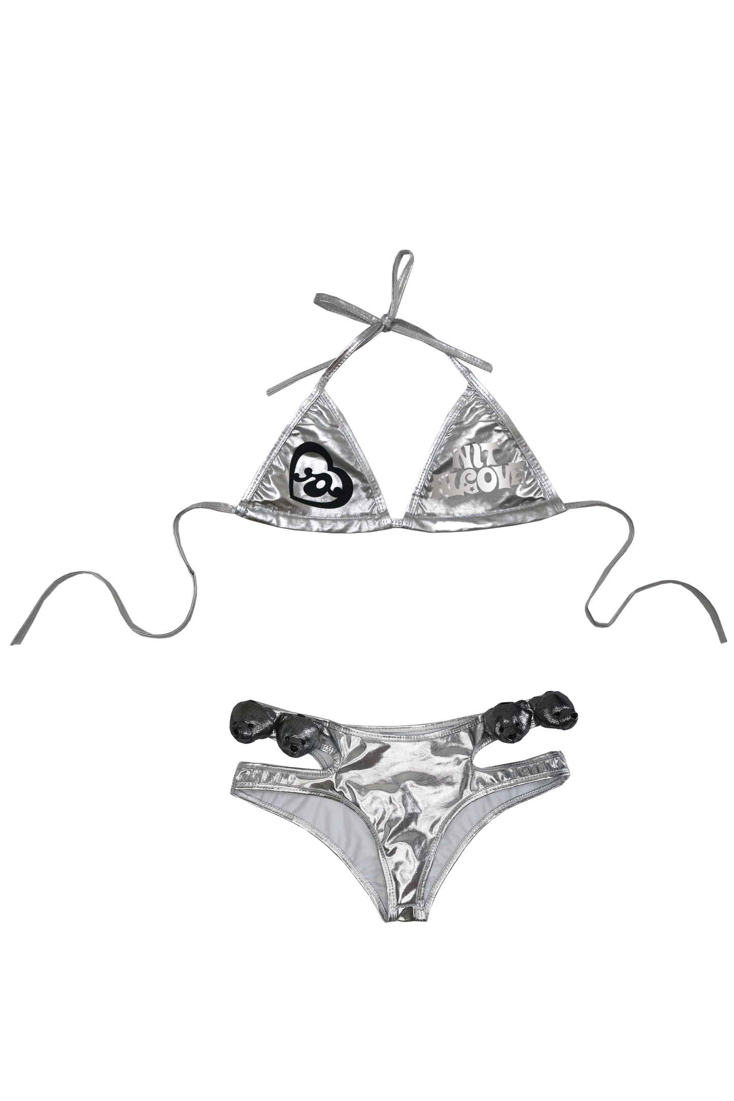 nit alcove 23SS Metalic Bear Bikini Set