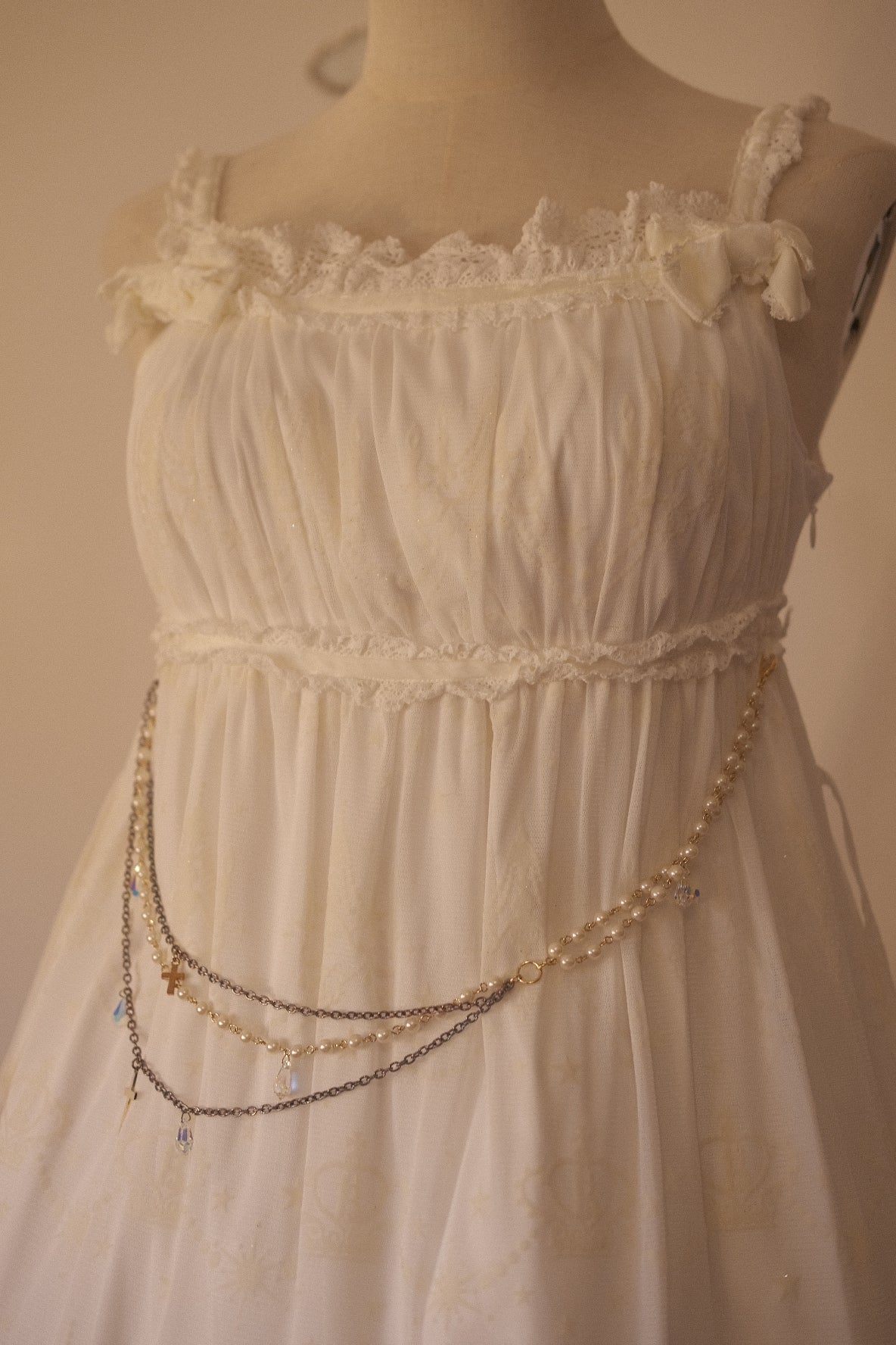 Baby the Stars Shine Bright Tank Top Dress with Pearl Chain