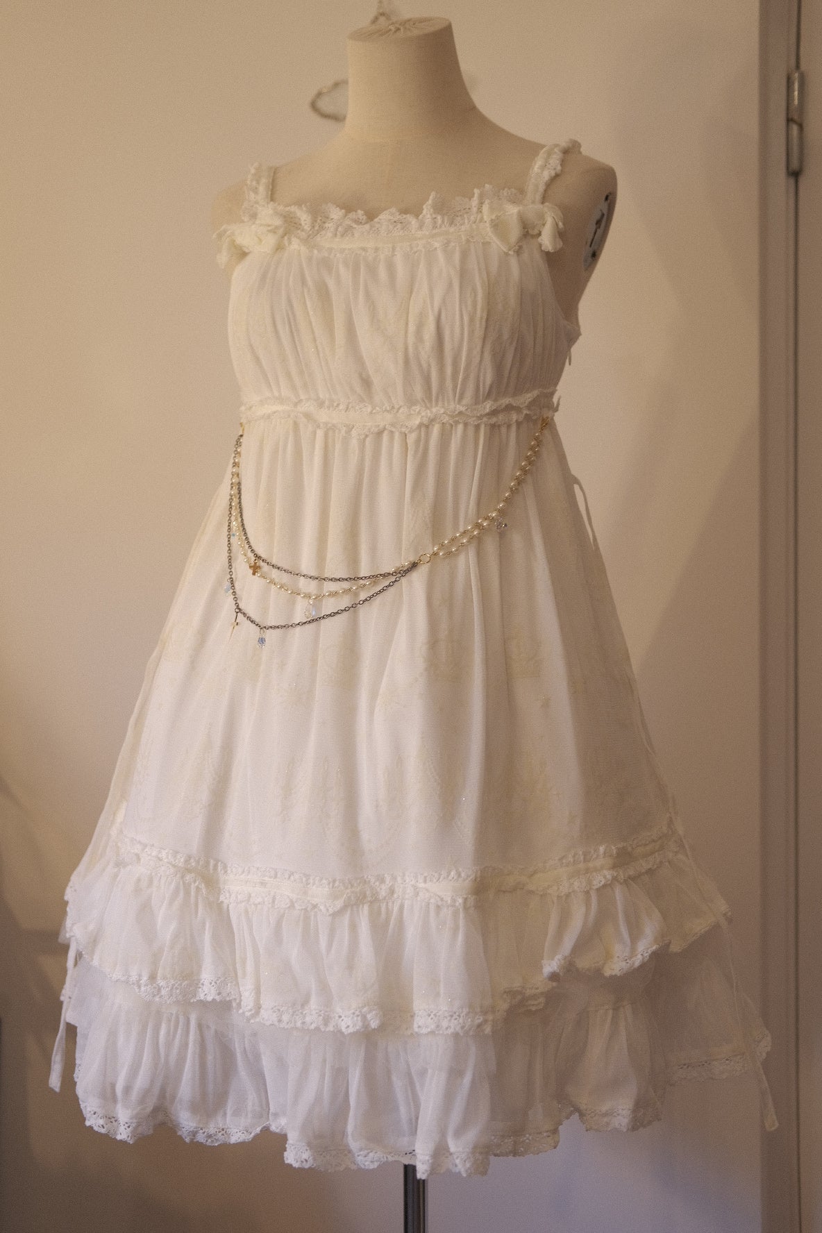 Baby the Stars Shine Bright Tank Top Dress with Pearl Chain