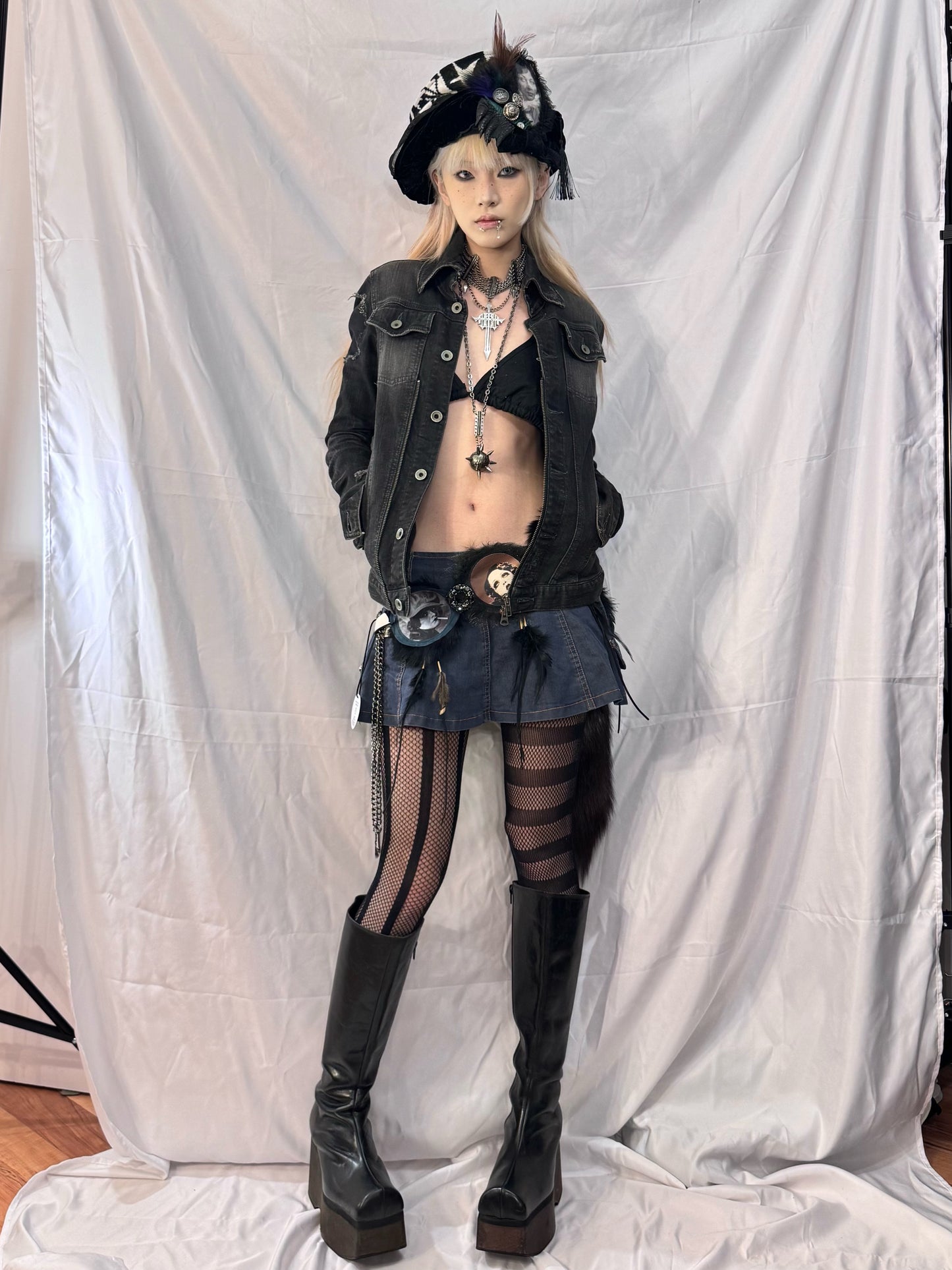 L.G.B Destructive Denim Jacket