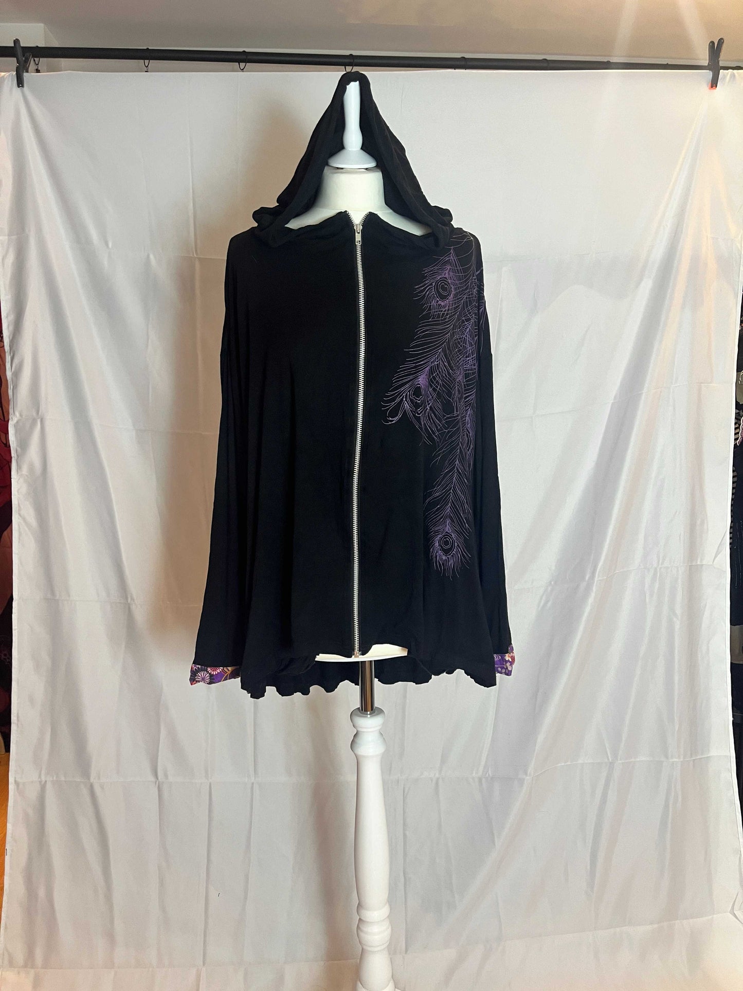 gouk Feather Print Hoodie