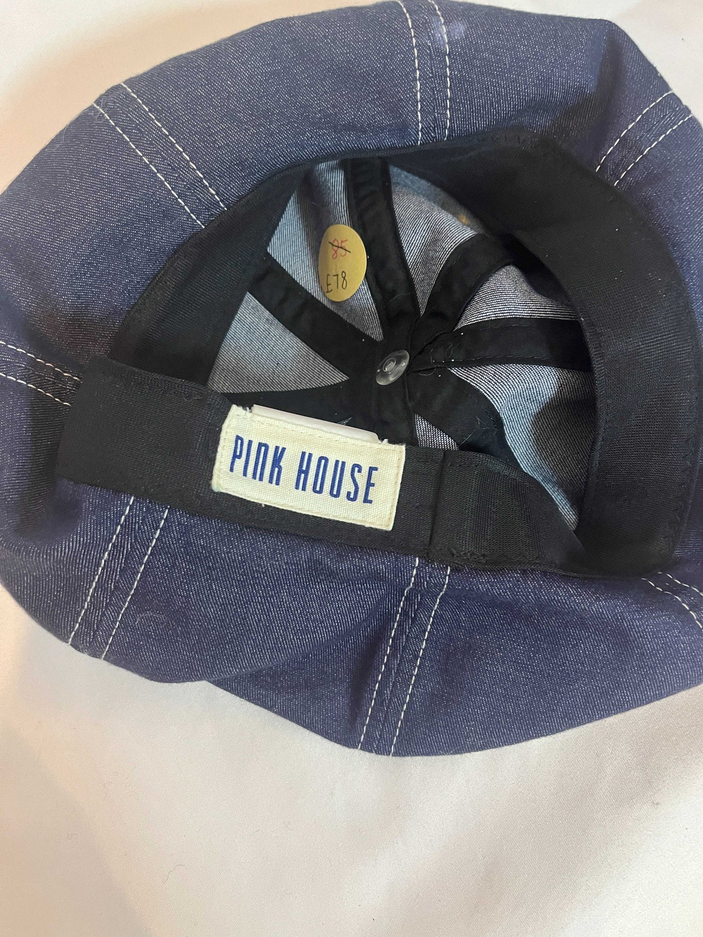 pink house Denim Beret Hat