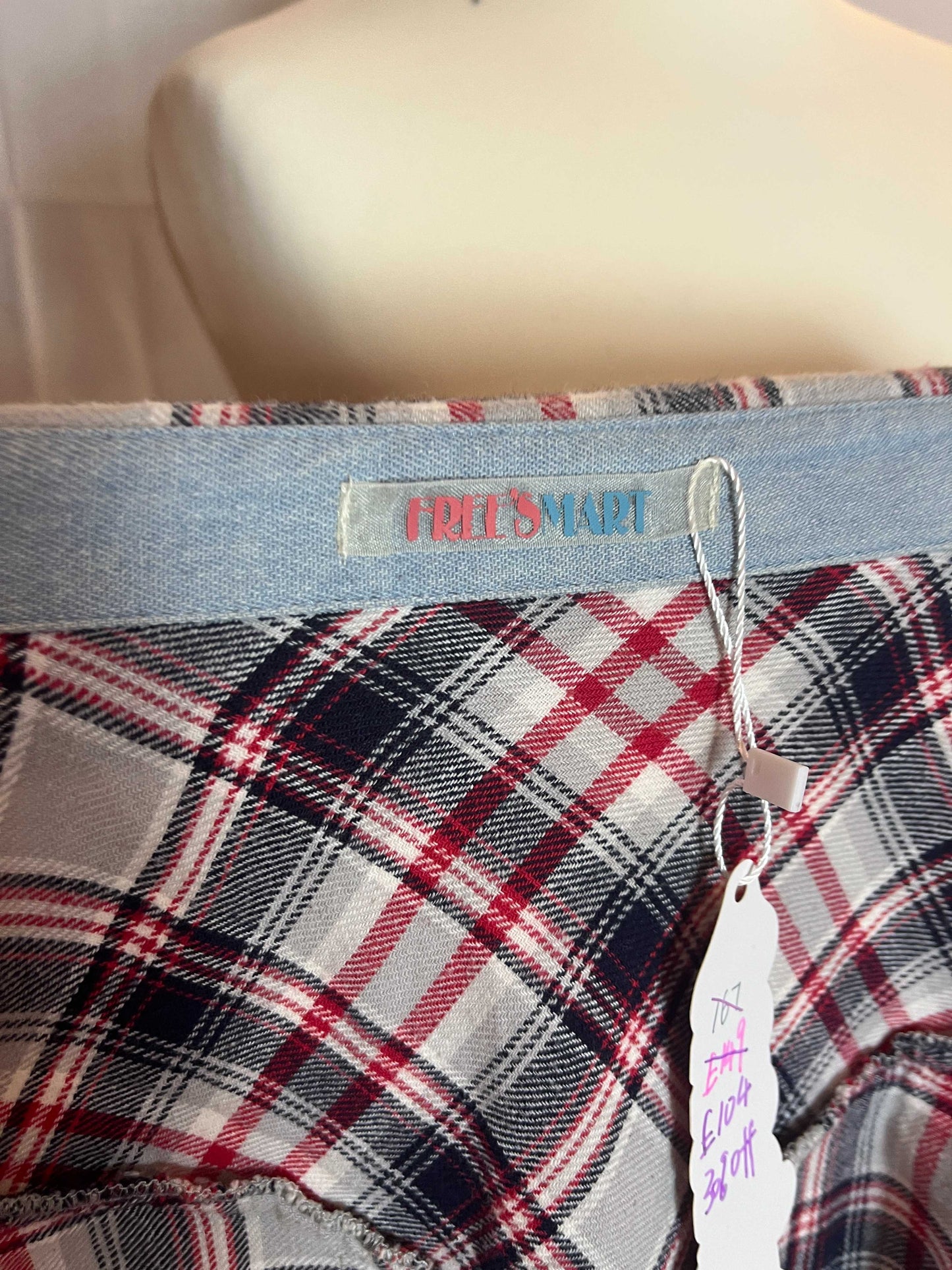 Free's Mart Plaid Button Up Dress