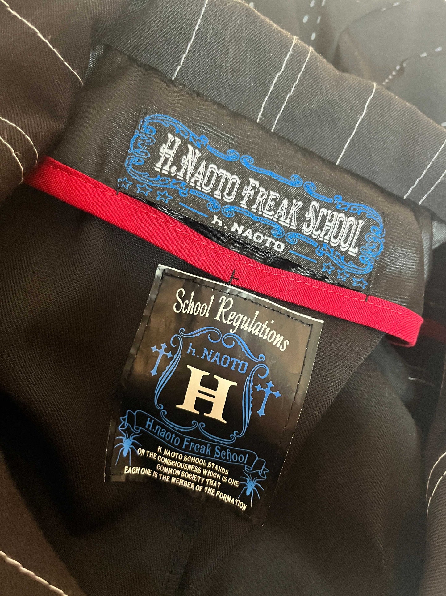 h.Naoto Stripe Vest Dress with Detachable Skirt