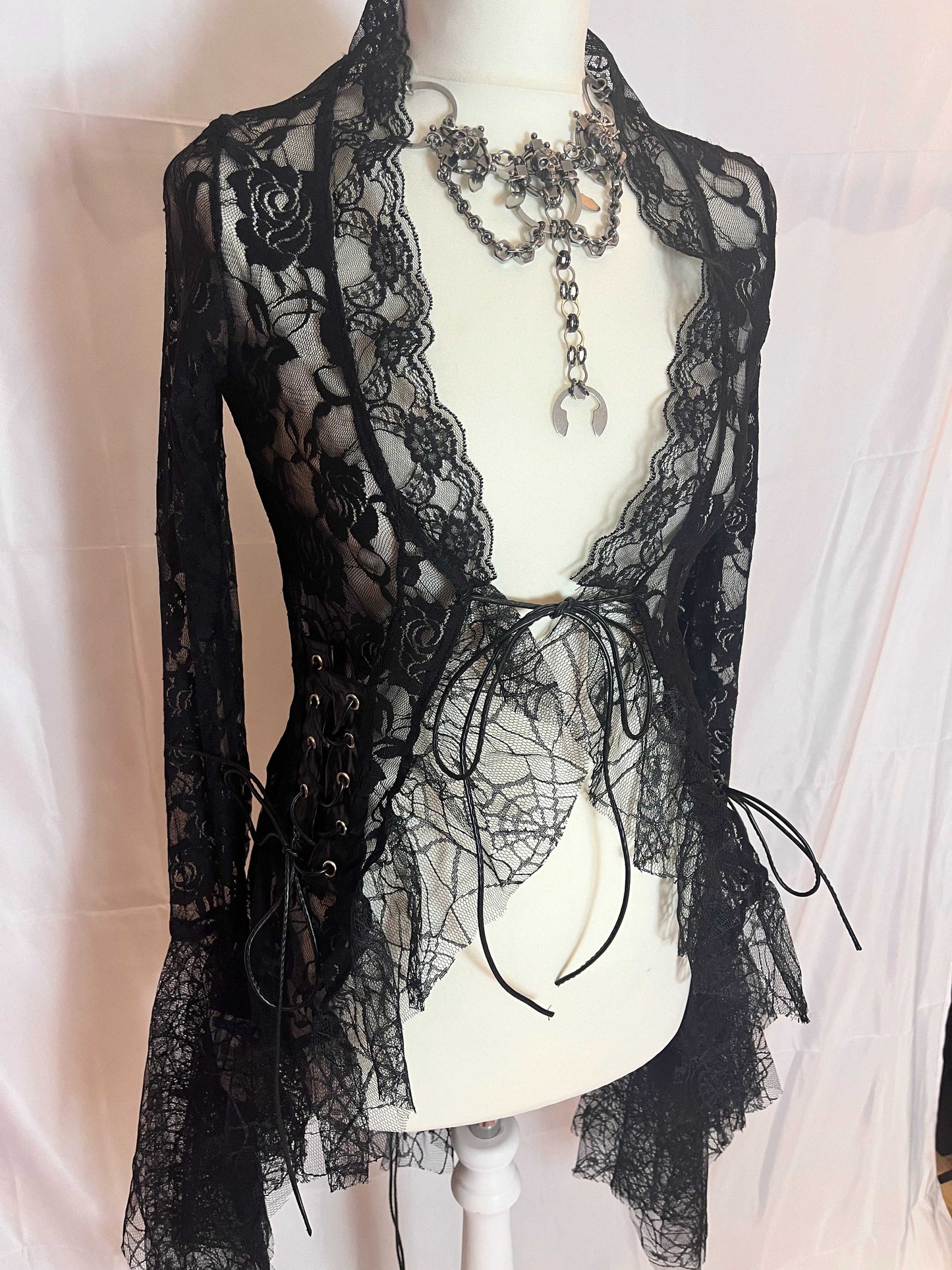 Algonquins Lace Mesh Blouse