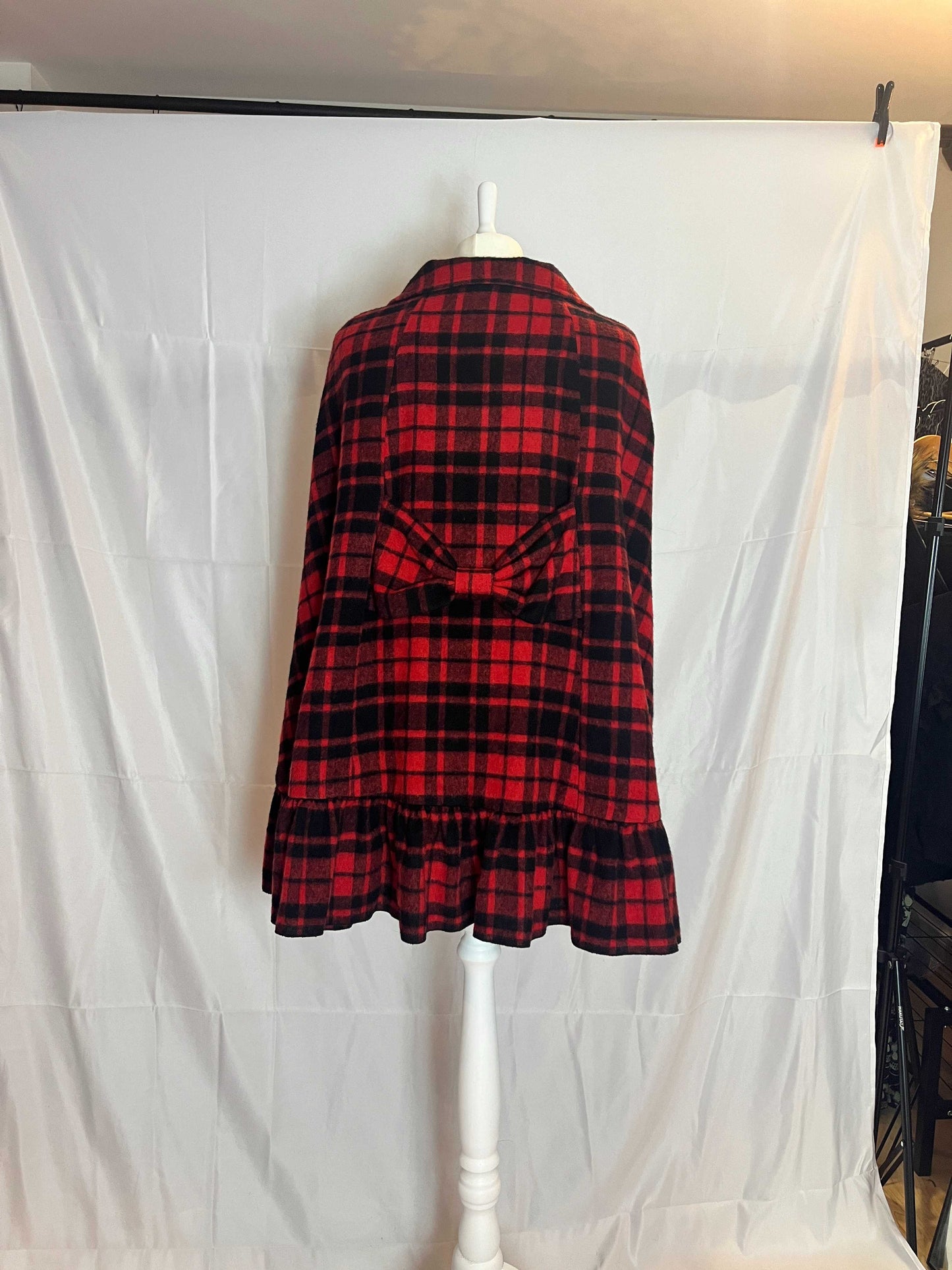 Peace Now Plaid Cape
