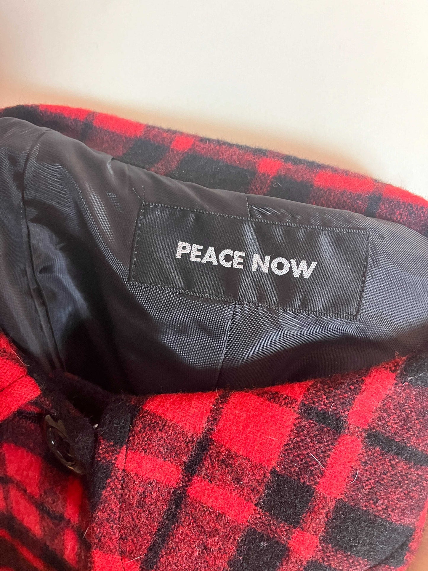 Peace Now Plaid Cape