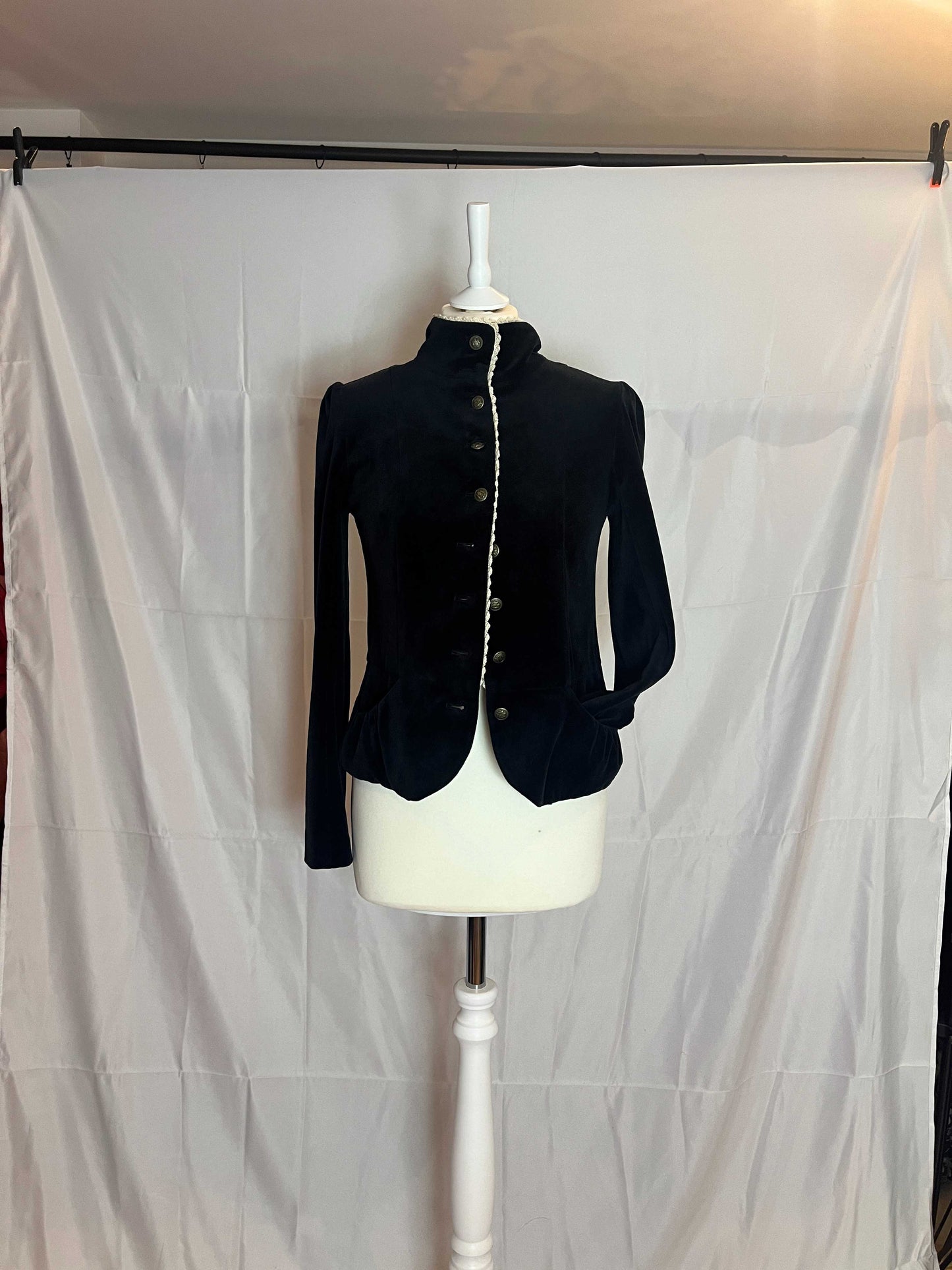 Franche Lippee Velvet Button Up