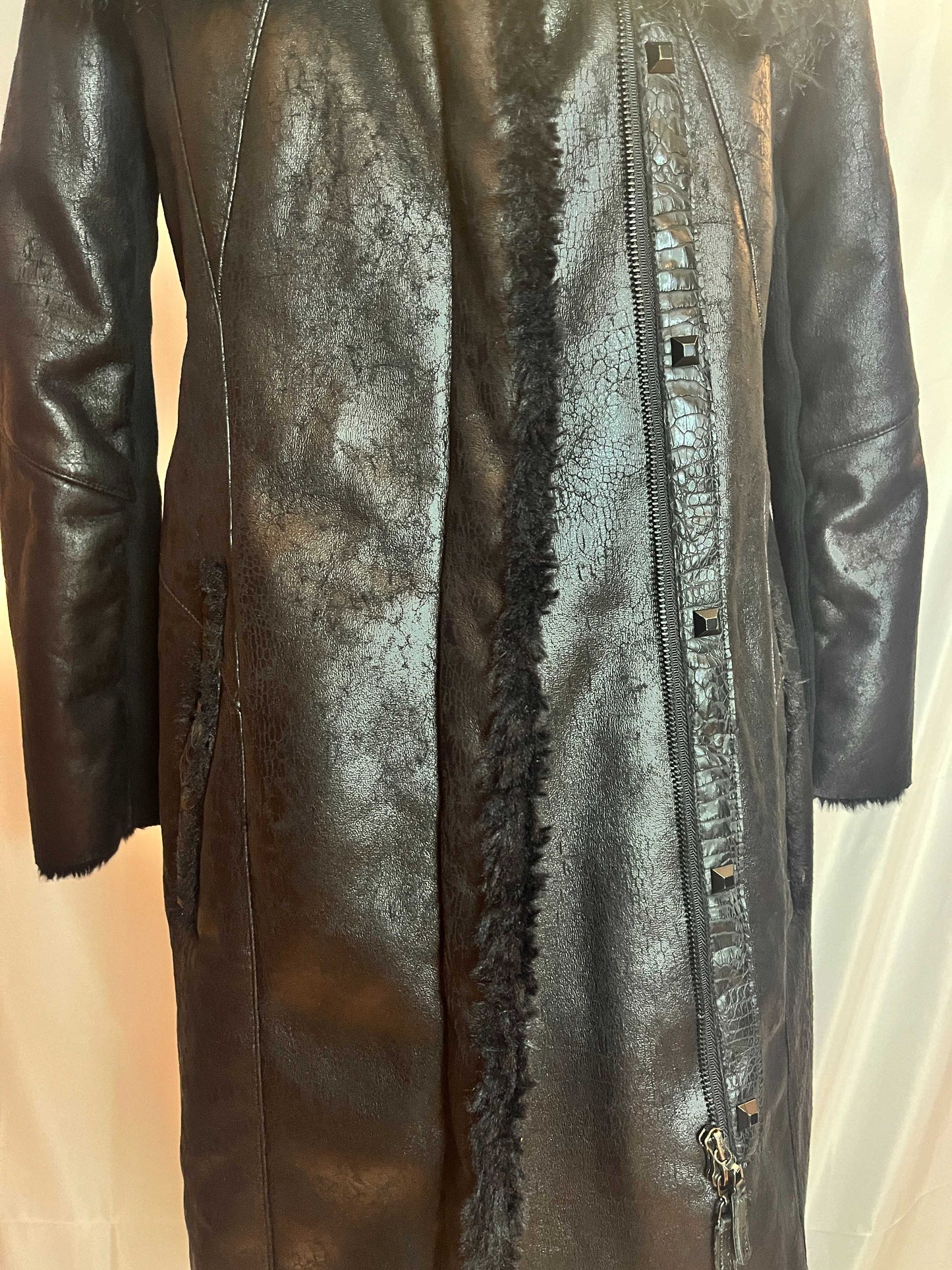 Qutie Frash Leather Fur Coat