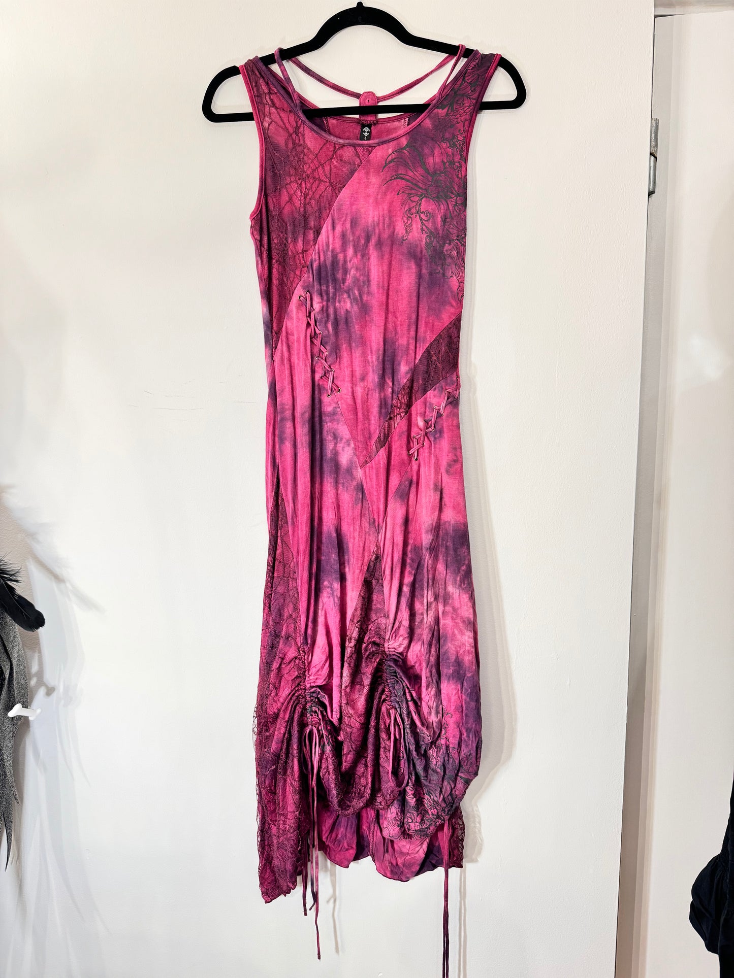 OZZ ON Tie-Dye Tank Top Dress