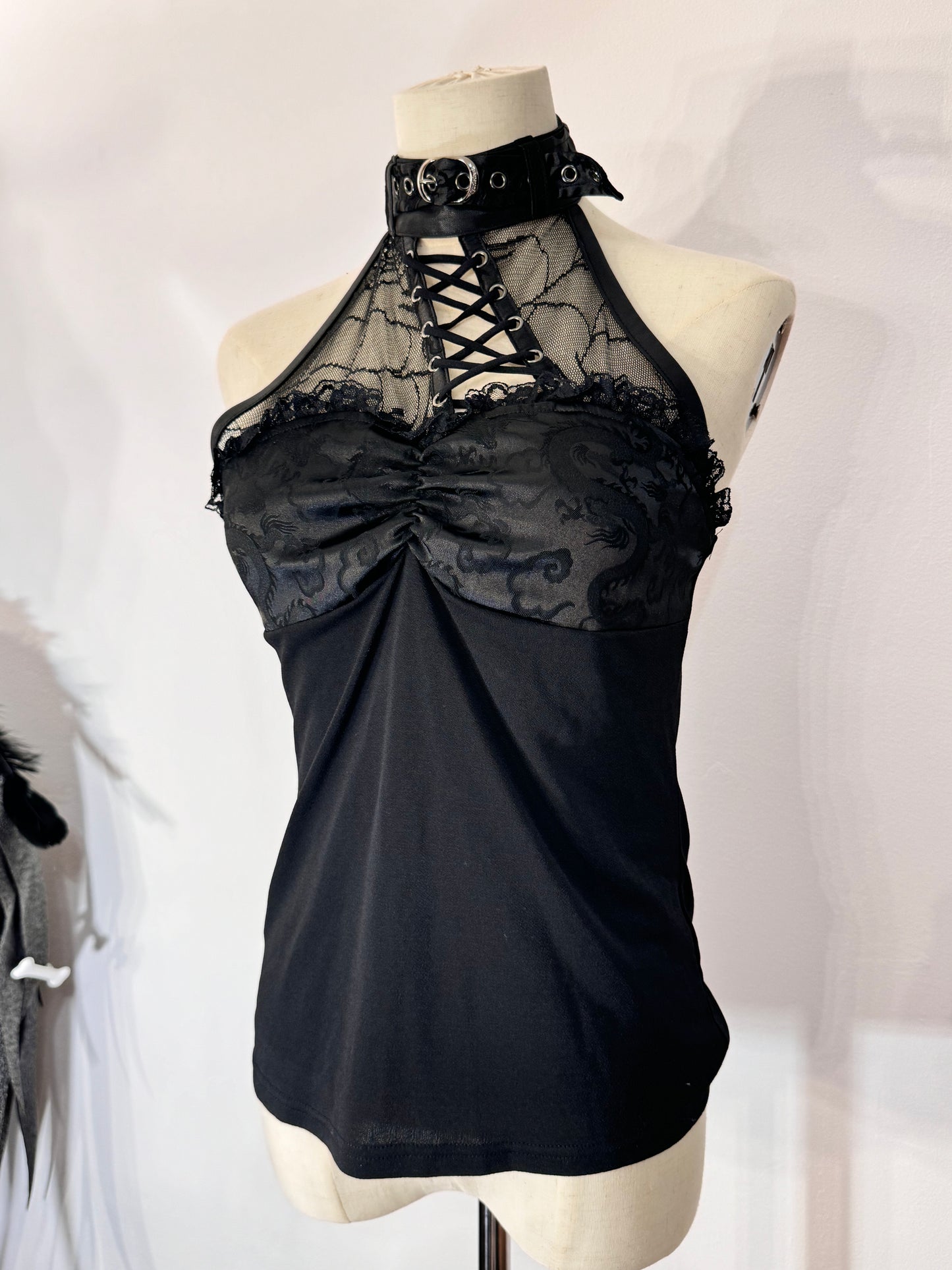 Qutie Frash Spider Mesh Halter Top