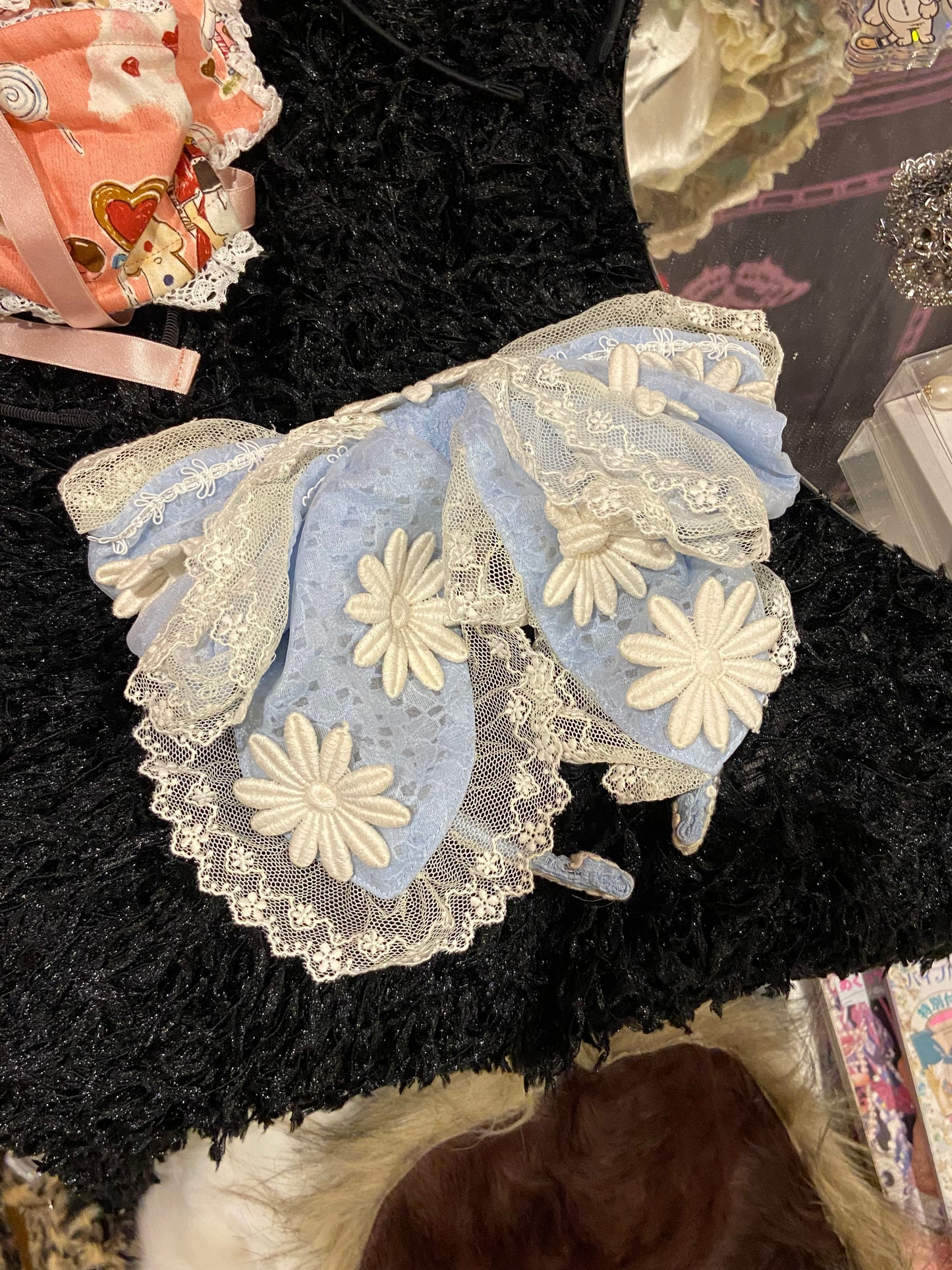 Baby the Stars Shine Bright Blue Floral Bow Headband