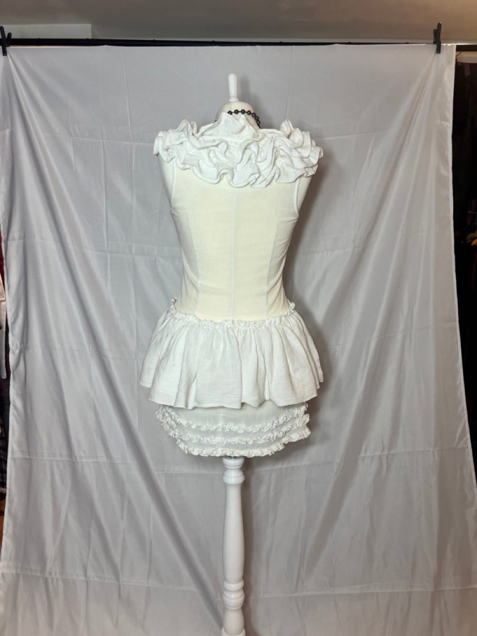 Anna Sui Dolly Girl Ruffle White Dress