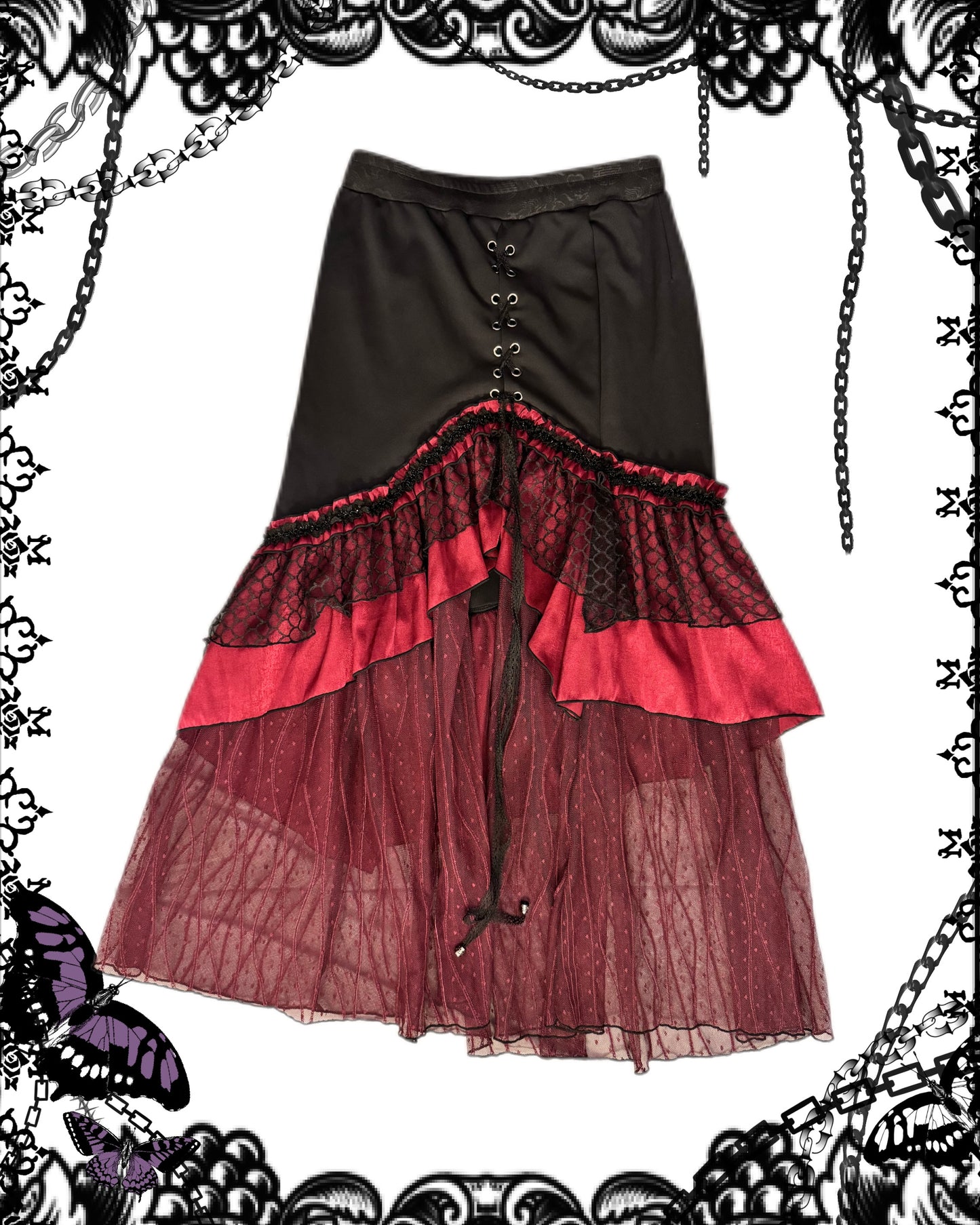 Qutie Frash Multi-Layers Mesh Skirt