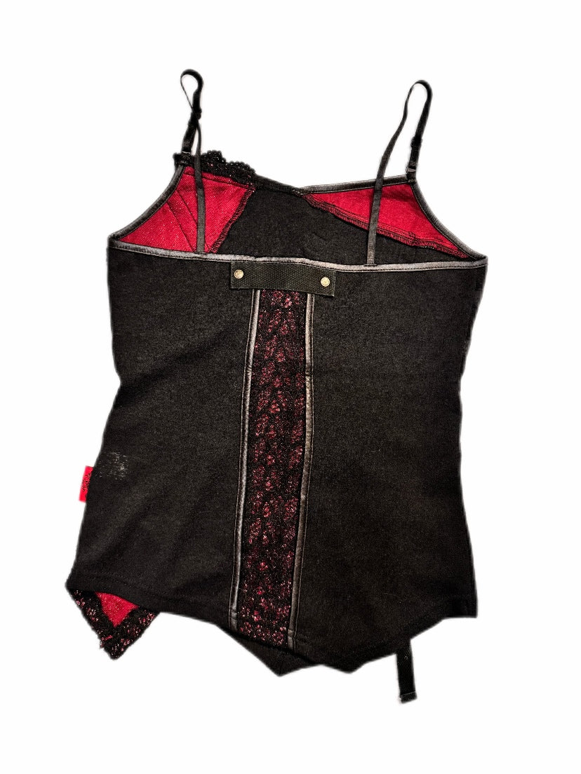 OZZ ON Strap and Dragon Print Tank Top