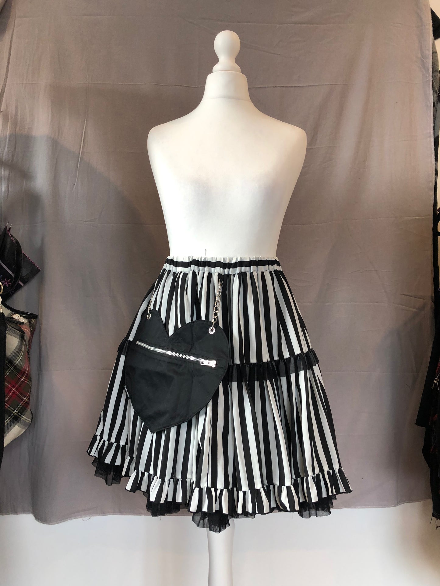 Algonquins Stripe Skirt with Heart Pocket