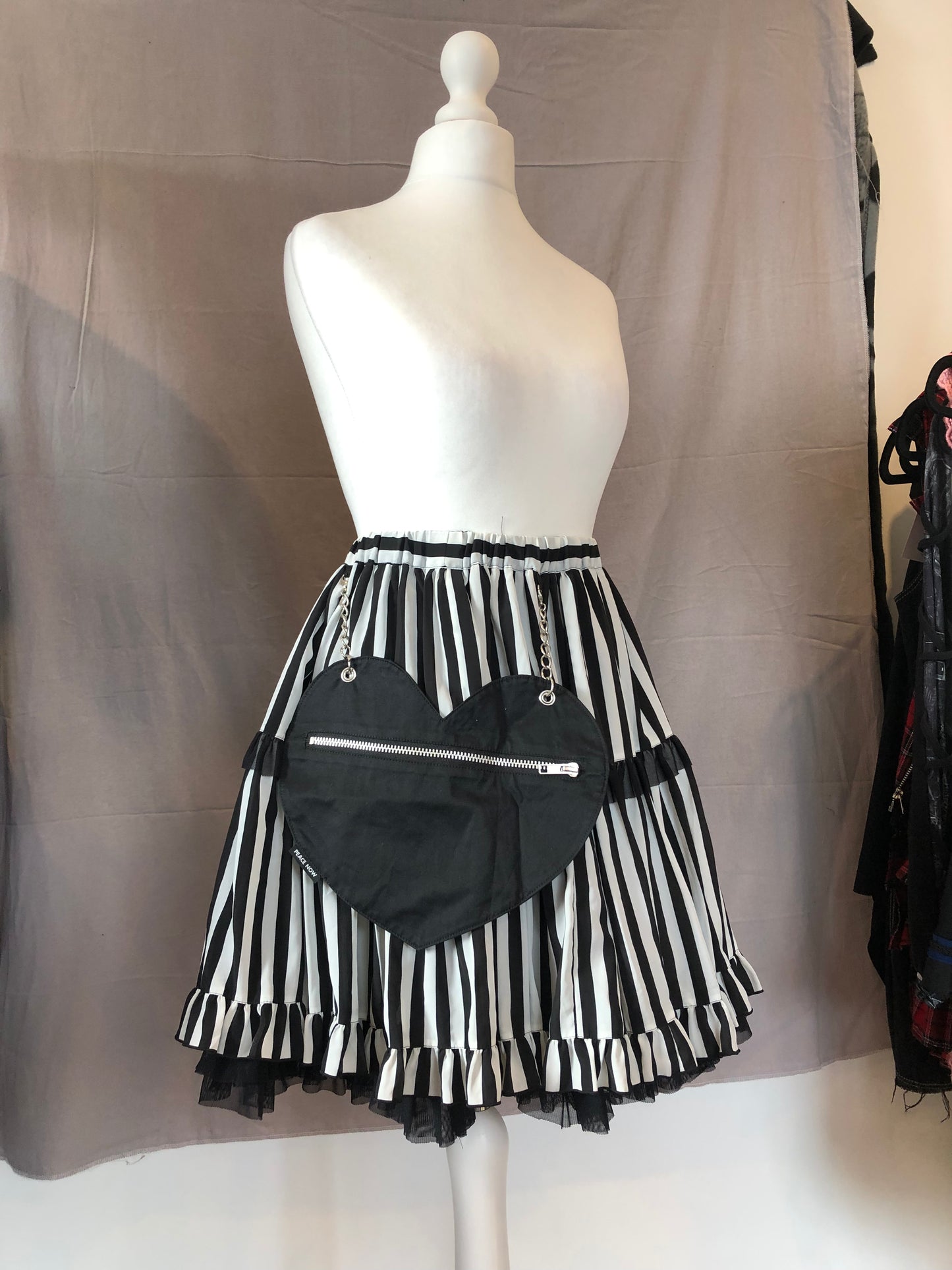 Algonquins Stripe Skirt with Heart Pocket