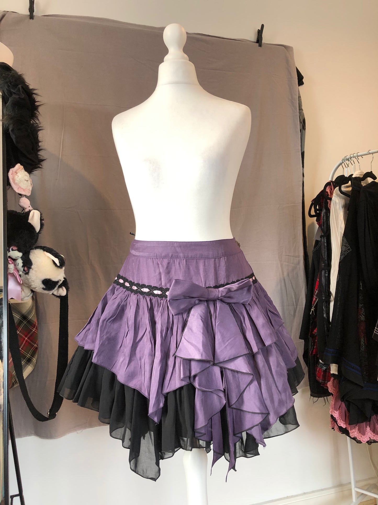 Algonquins Purple Bow Mesh Skirt