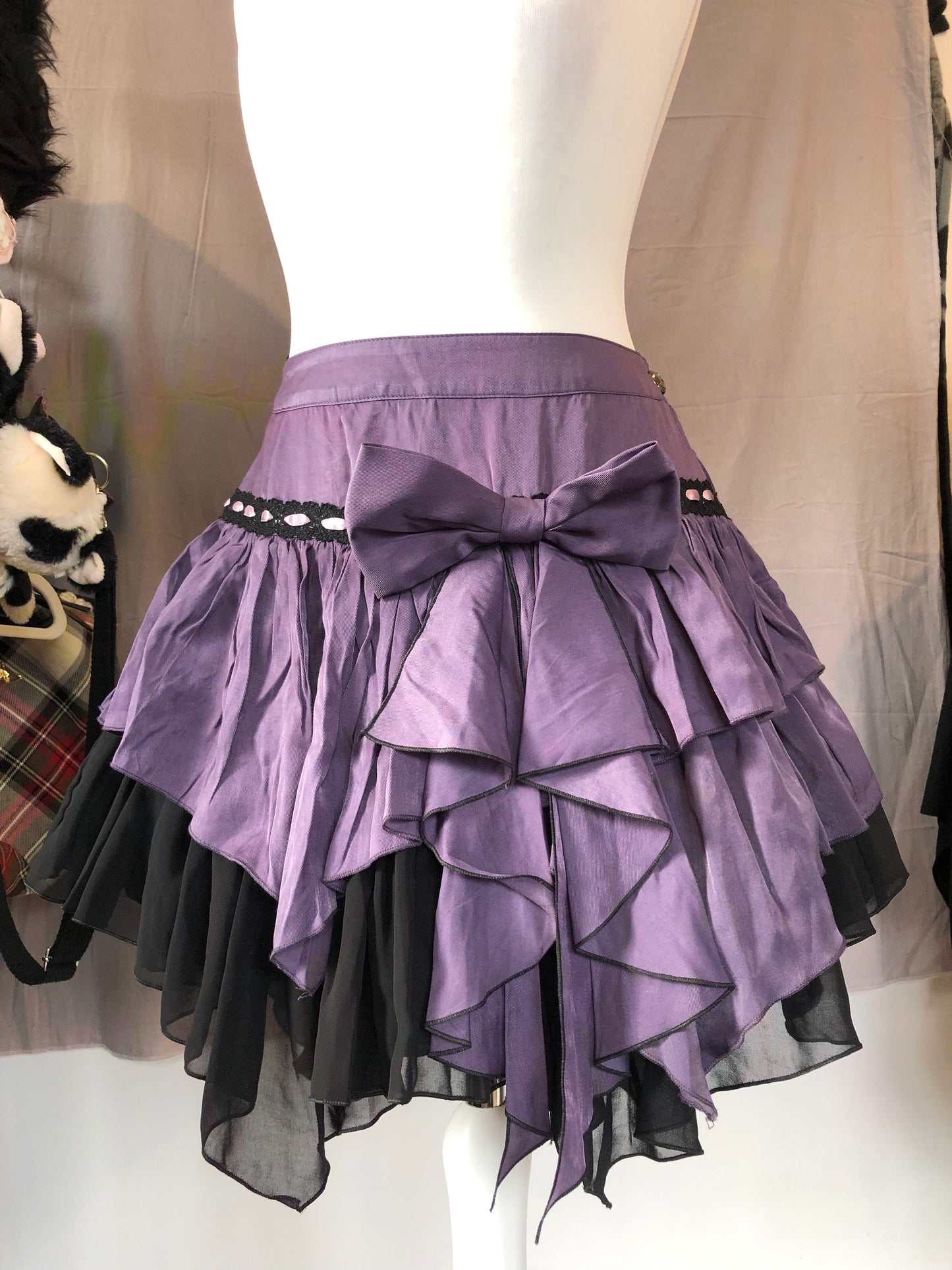 Algonquins Purple Bow Mesh Skirt