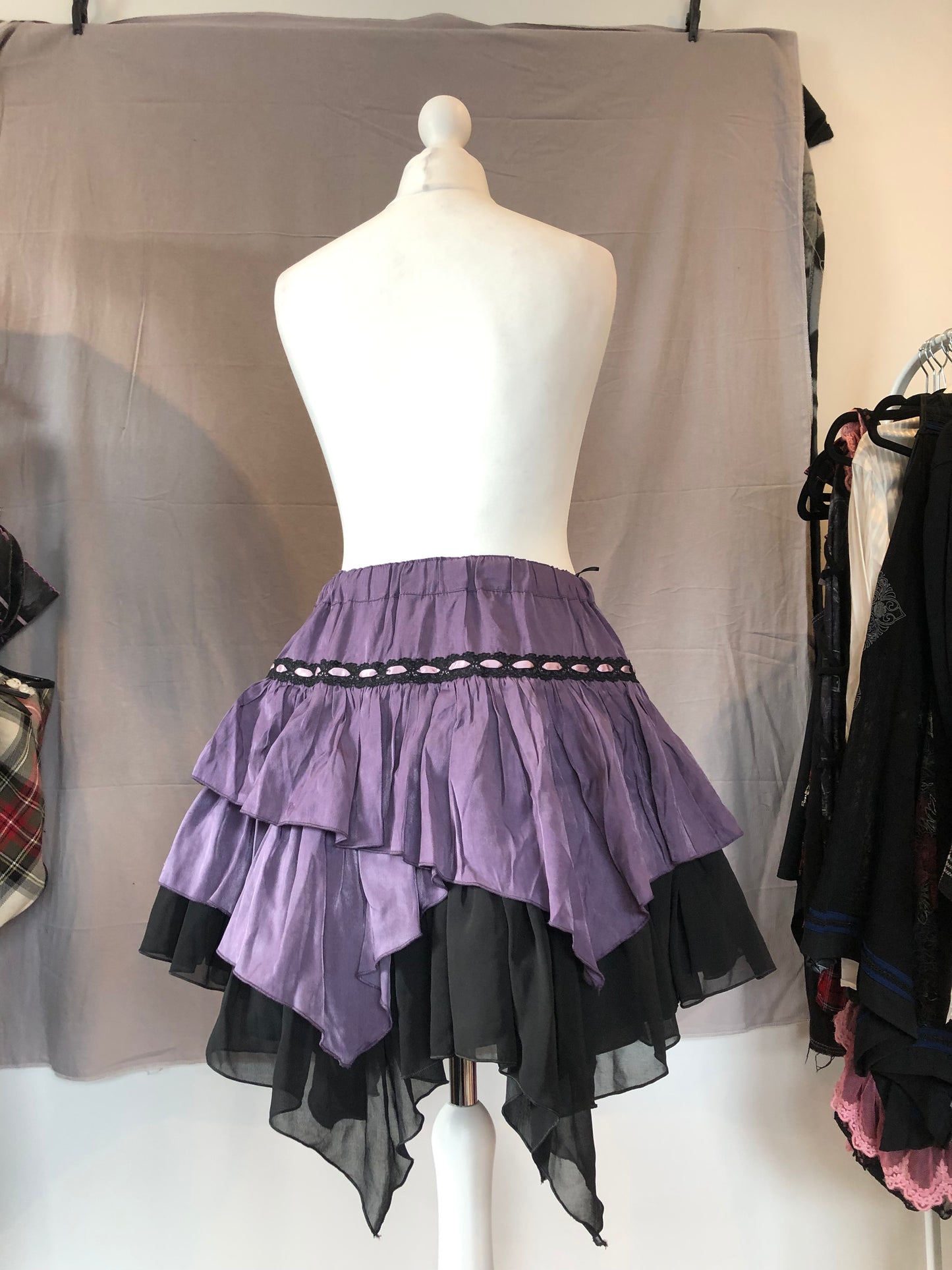 Algonquins Purple Bow Mesh Skirt