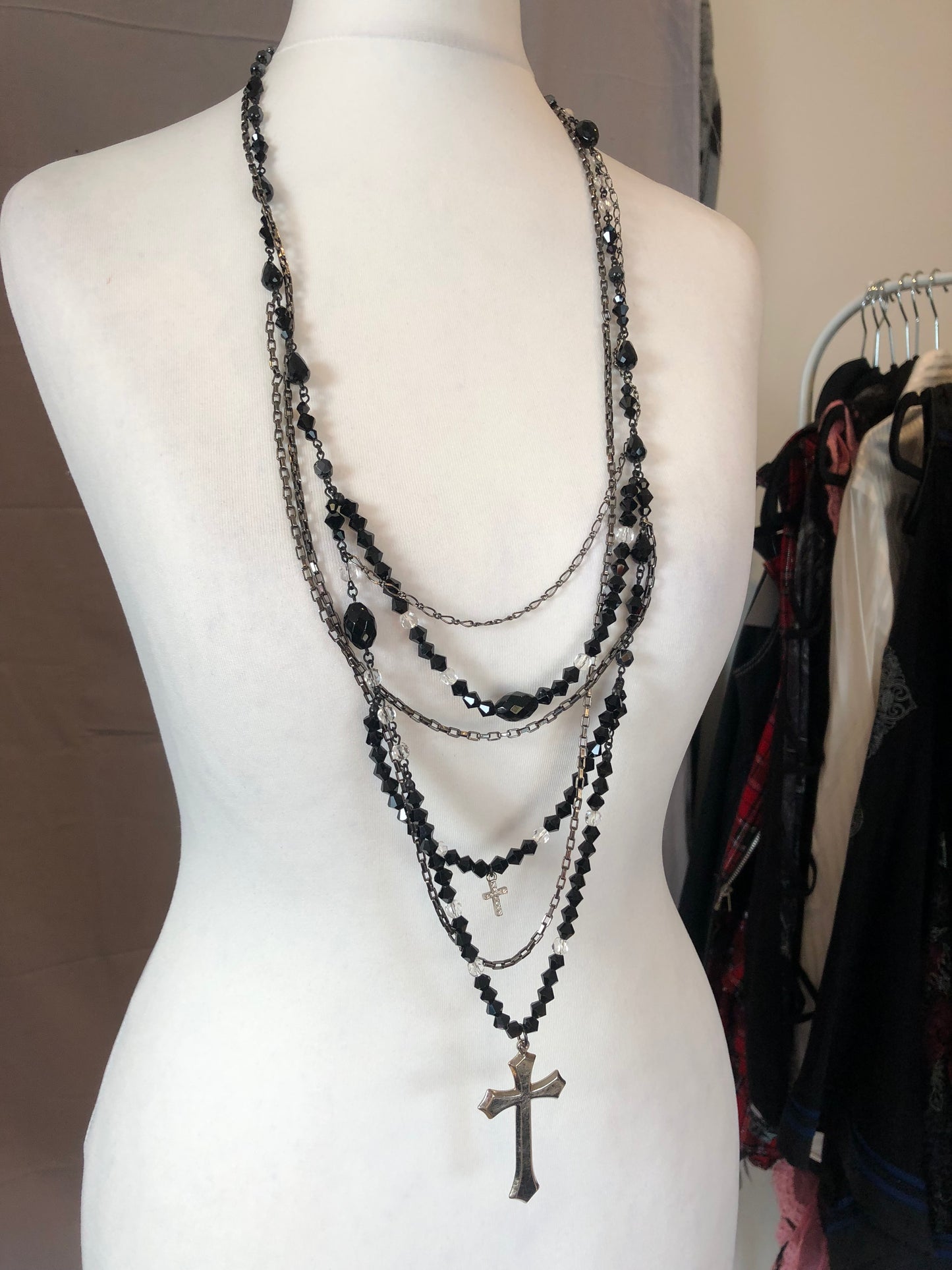 Civarize Multi-Layers Cross Necklace
