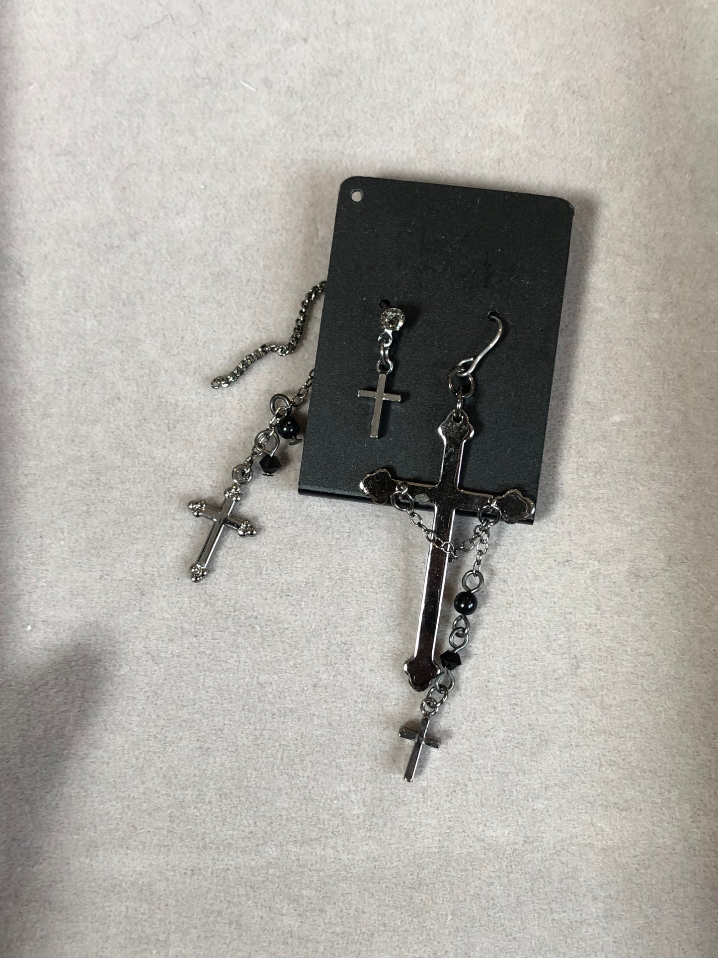 Black Peace Now Multi Cross Earrings