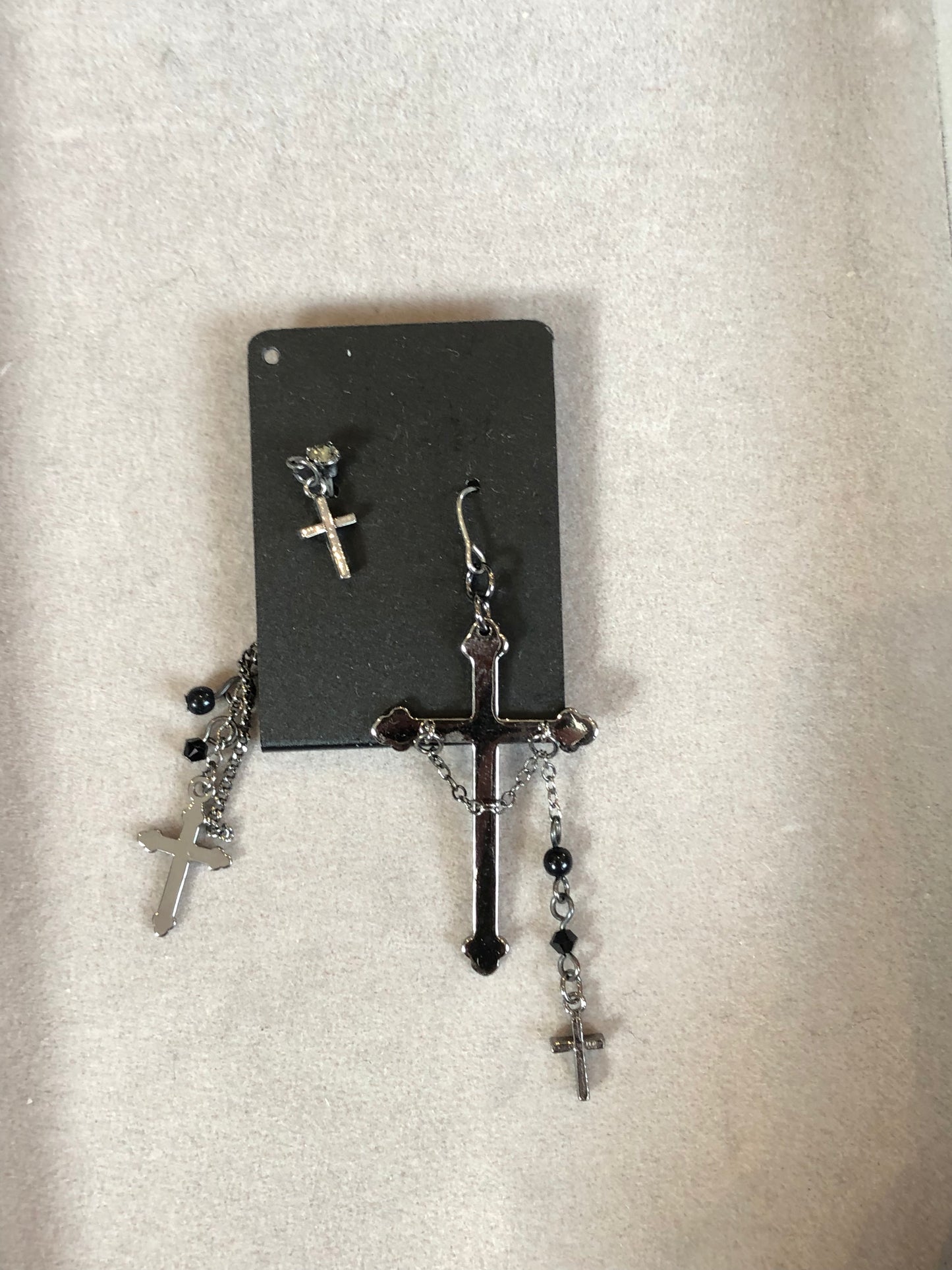 Black Peace Now Multi Cross Earrings