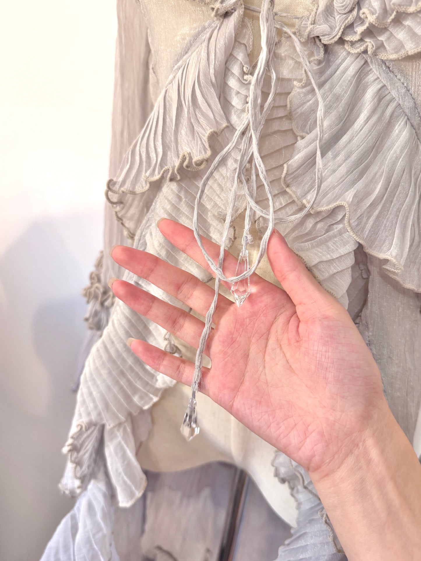 OZZ ON Lavender Ruffle Blouse