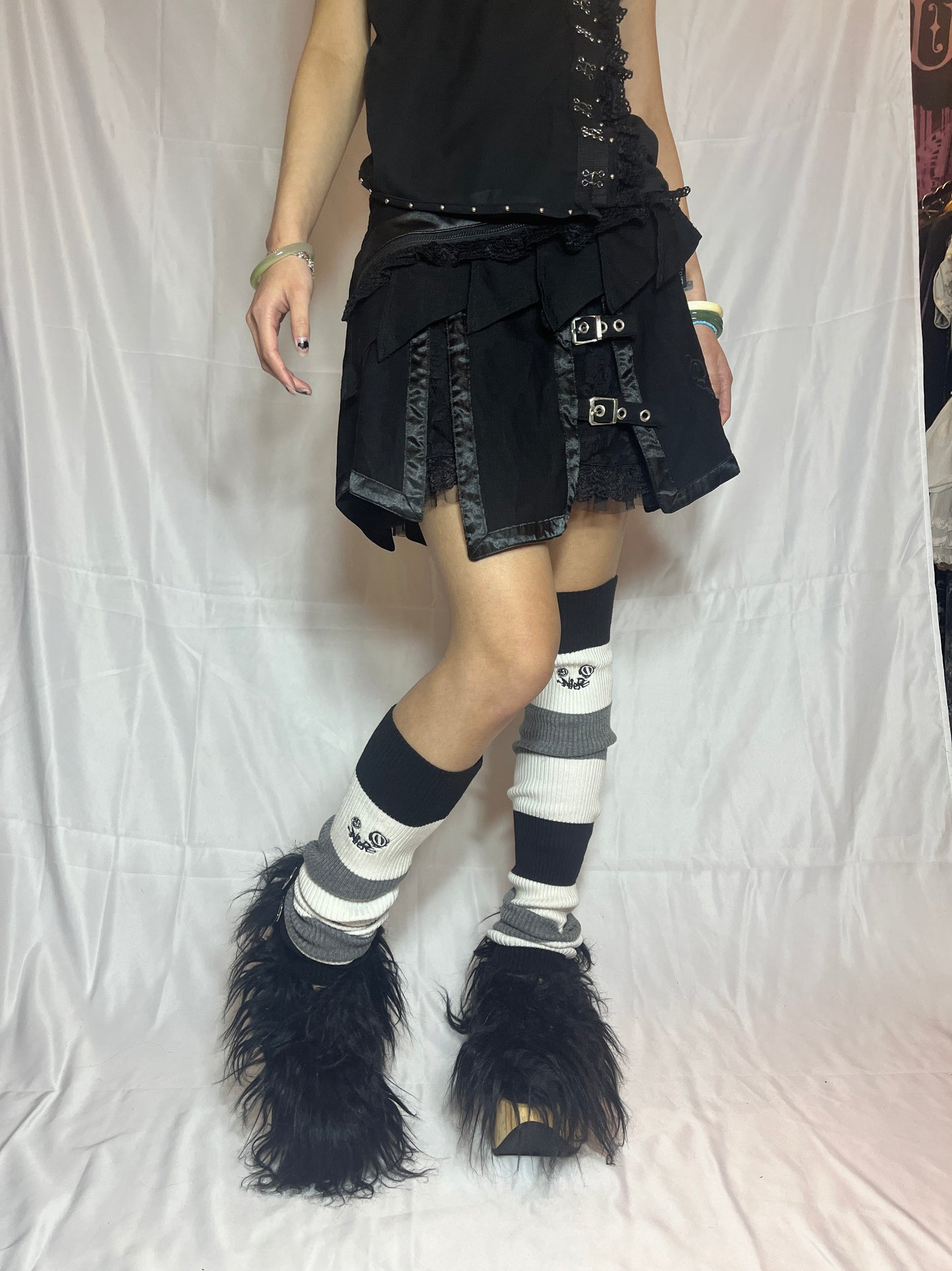 NieR Stripe Legwarmers