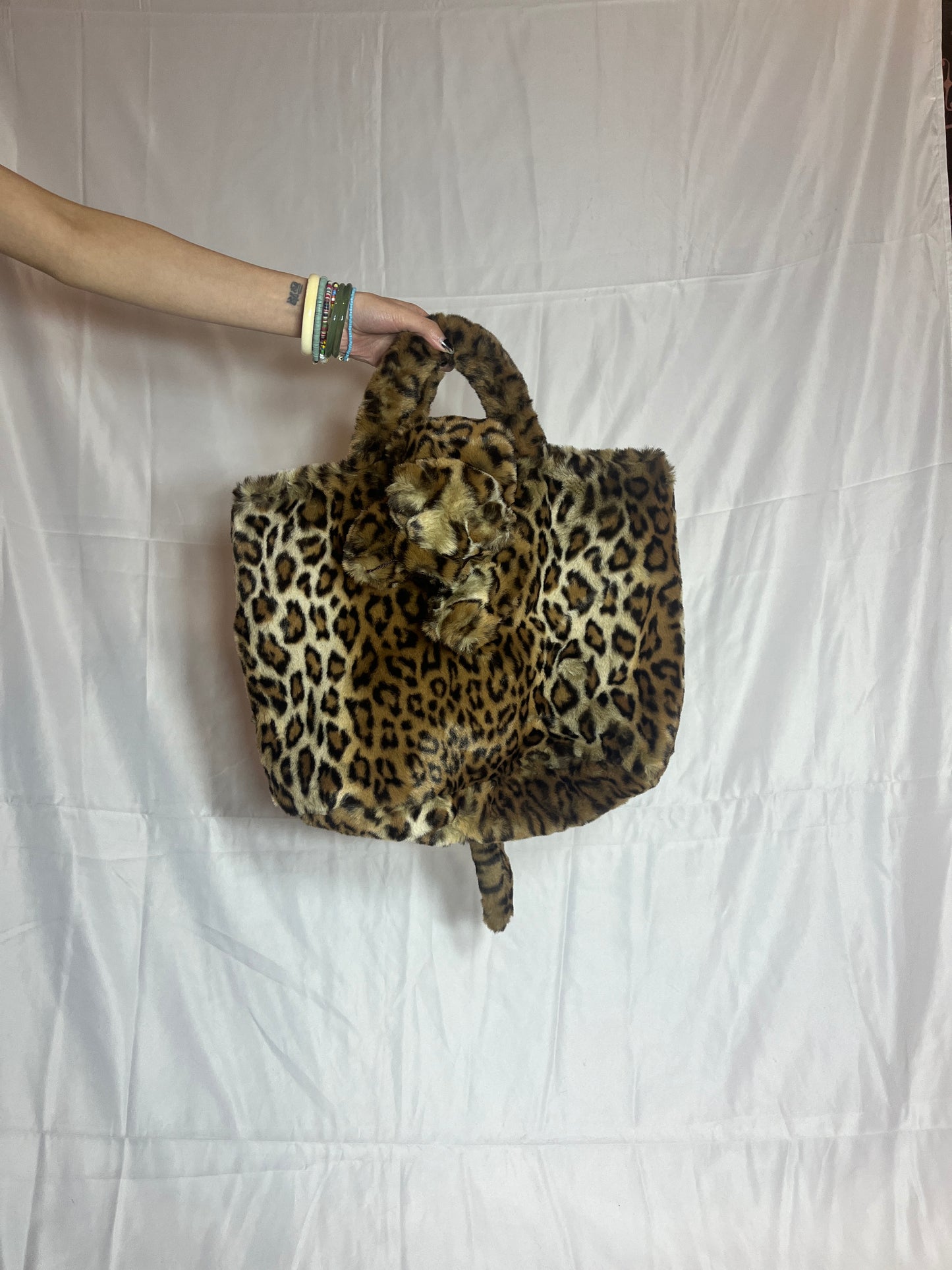 Wonderful World Leopard Fur Handbag