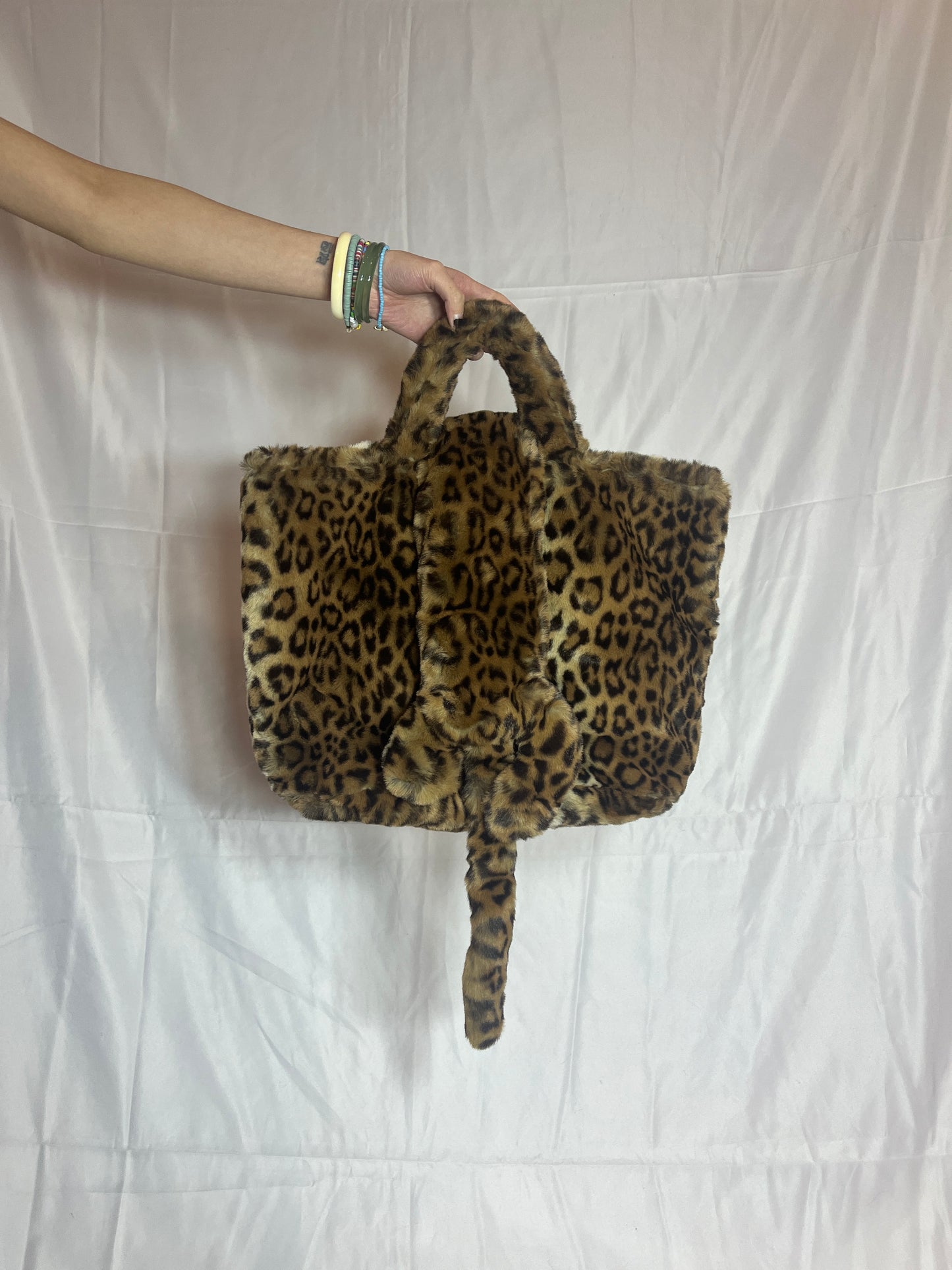 Wonderful World Leopard Fur Handbag