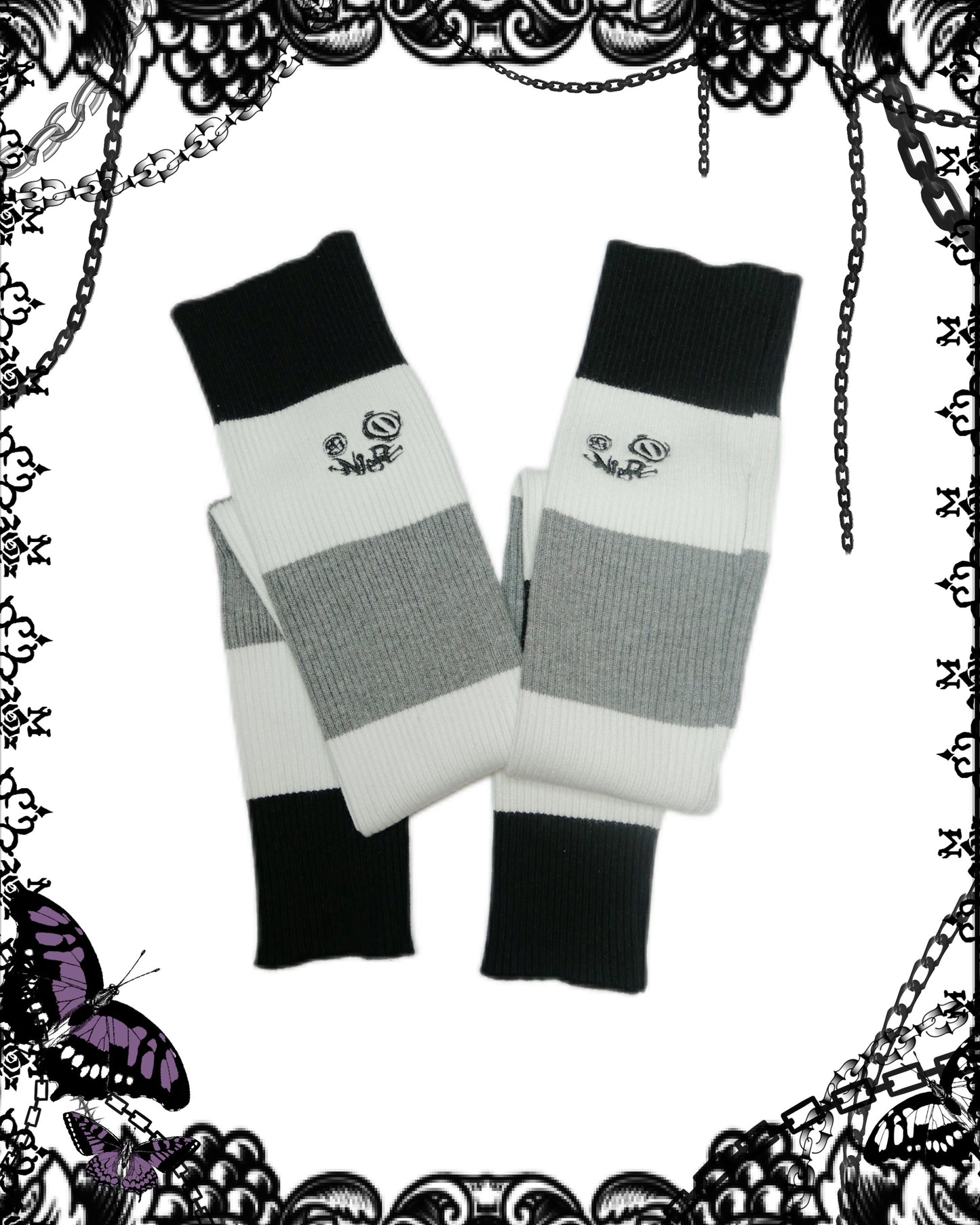 NieR Stripe Legwarmers