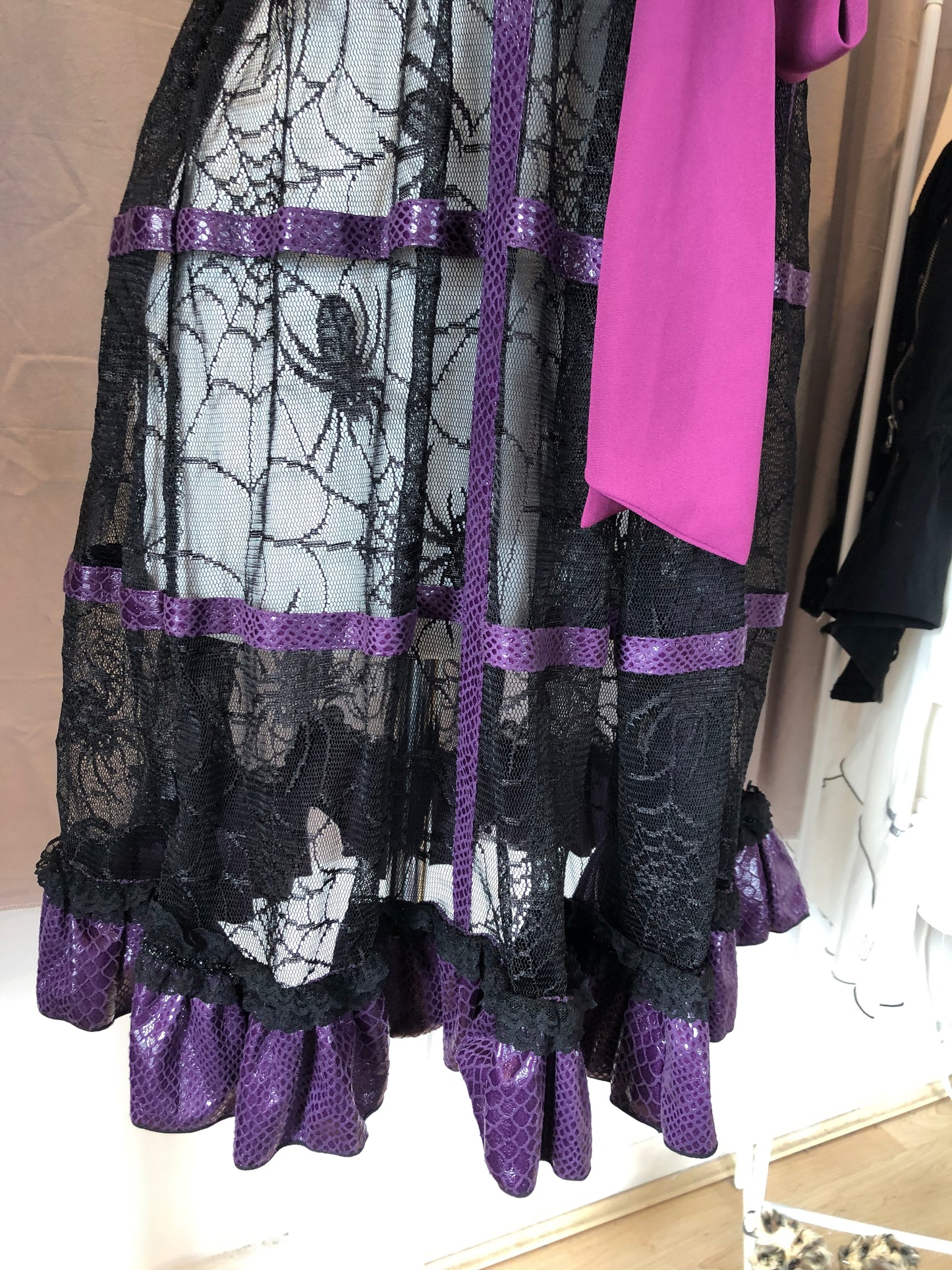 Qutie Frash Spider Mesh Lace Tank Top Dress