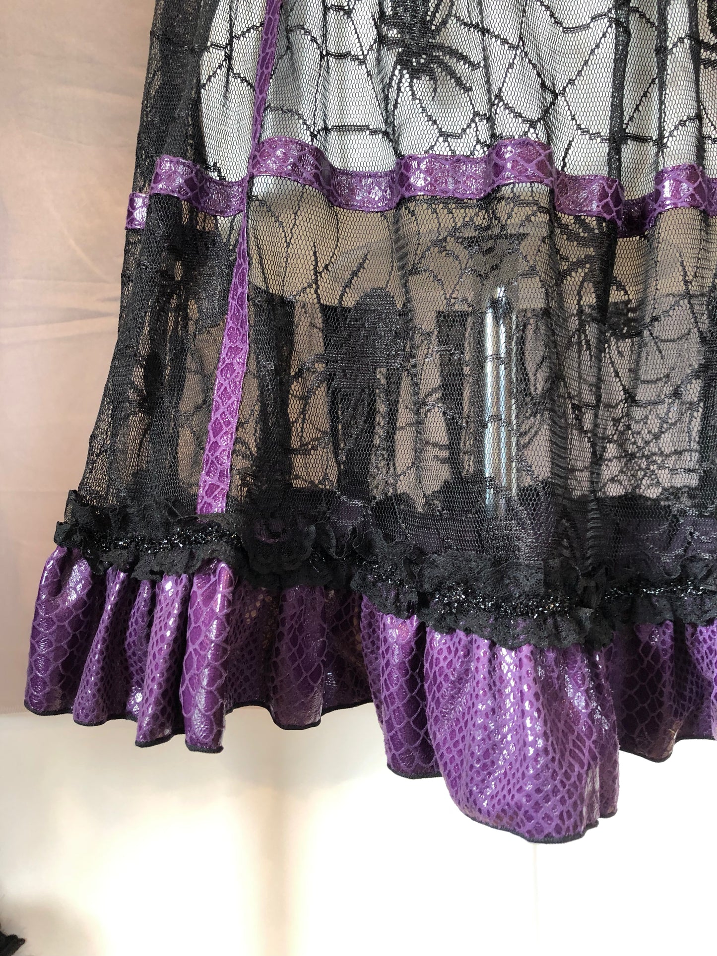 Qutie Frash Spider Mesh Lace Tank Top Dress