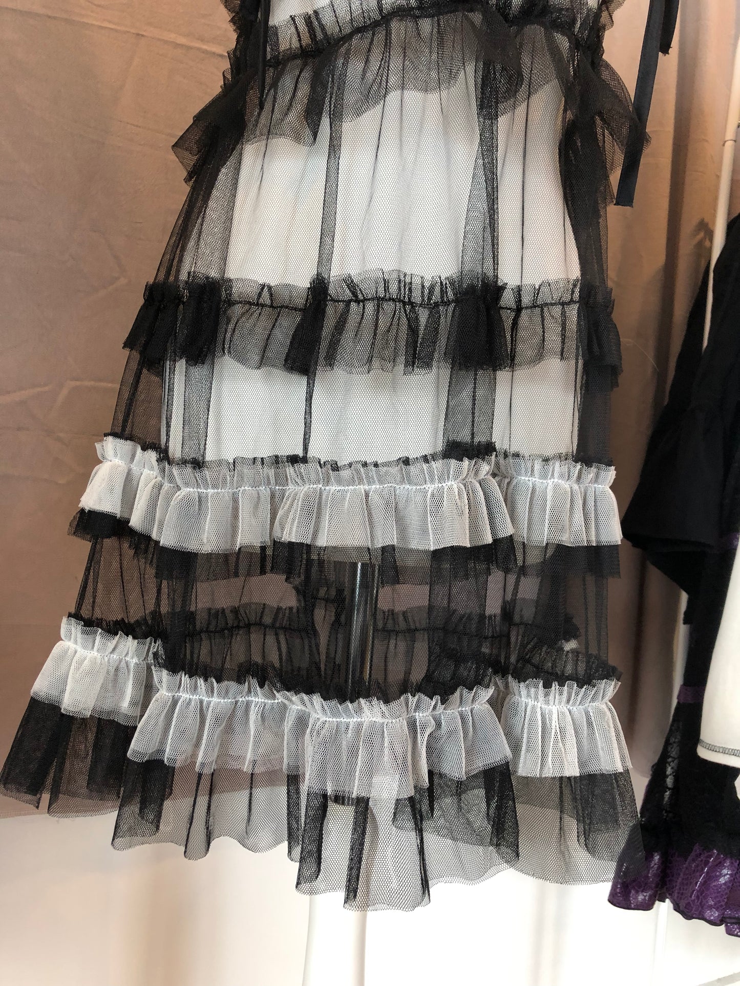 Morph8ne Mesh Ruffle Tank Top Dress