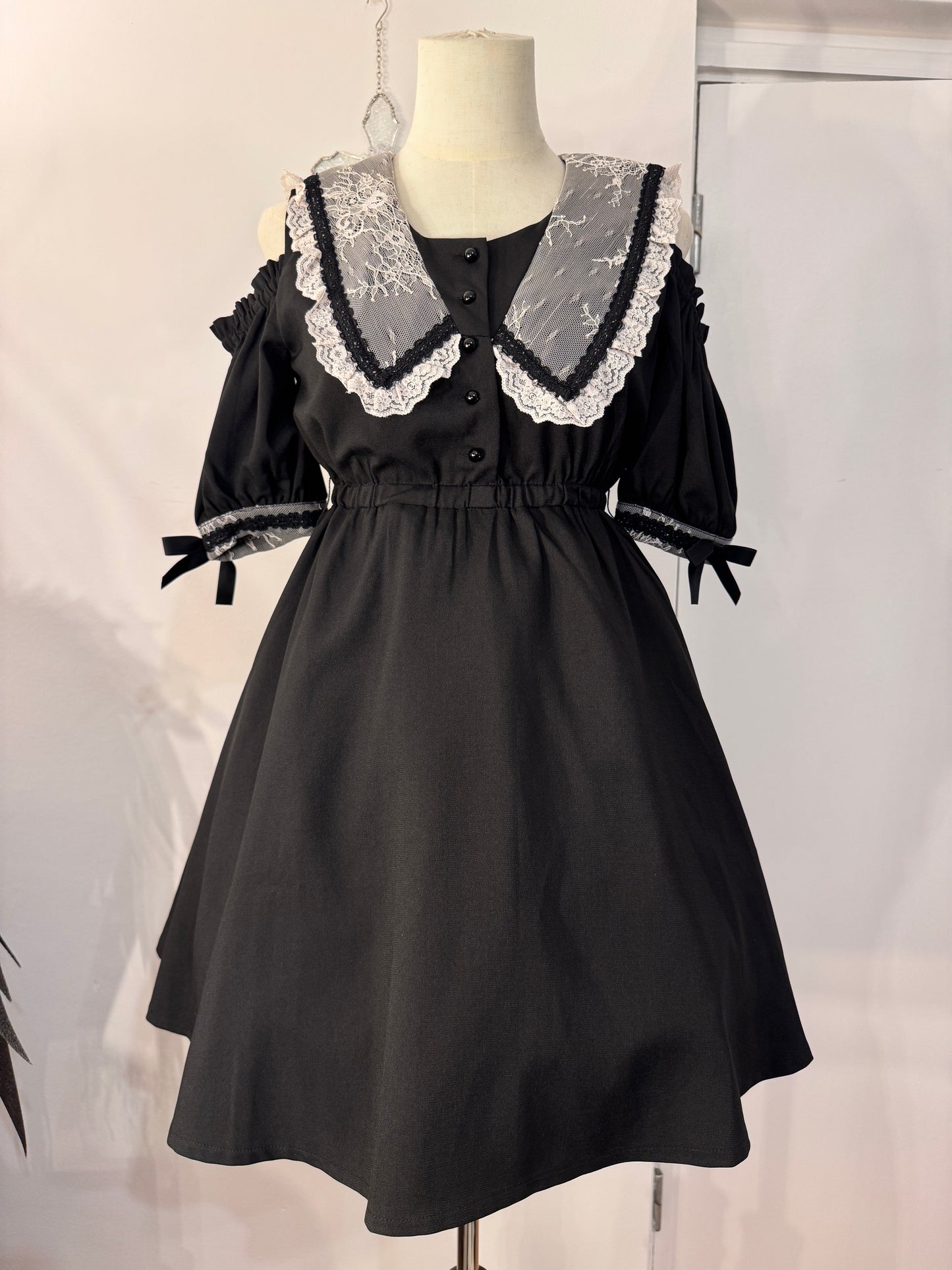 Rojita Button-Up Lace Dress