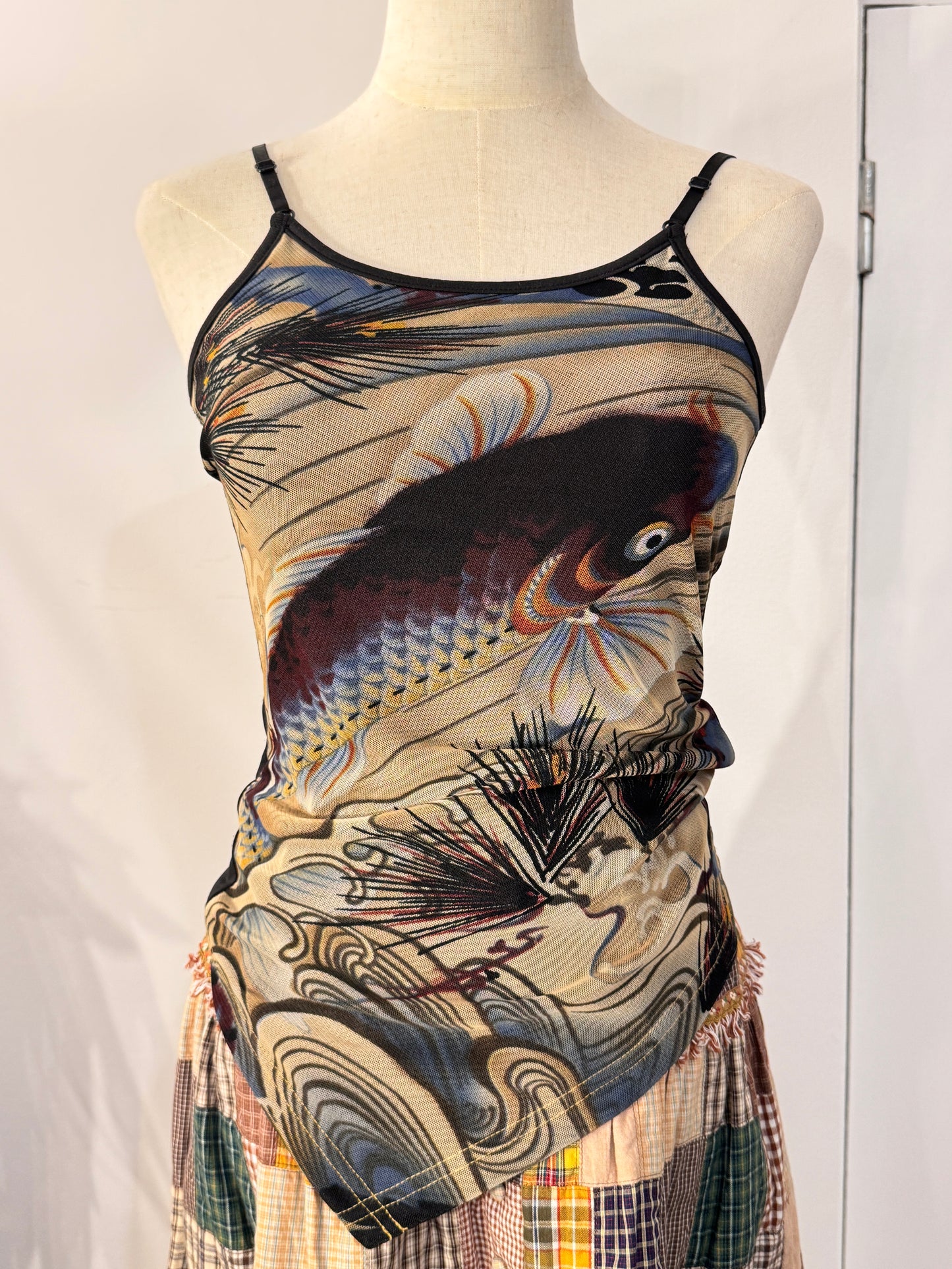 OZZ ON Koi Fish Print Tank Top