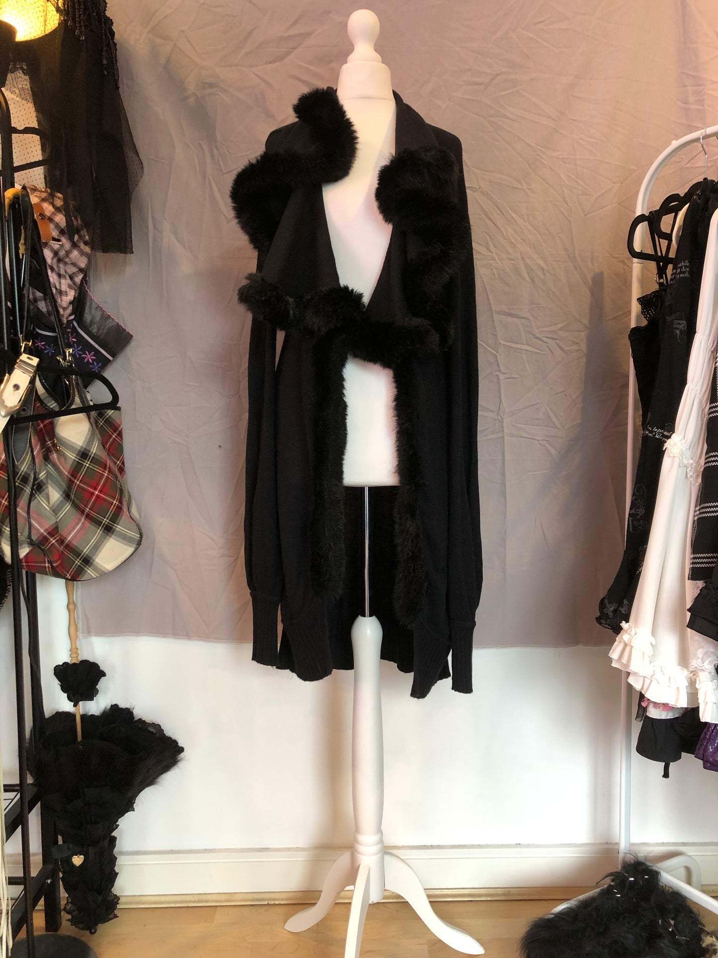 alice auaa Fur Collar Cardigan