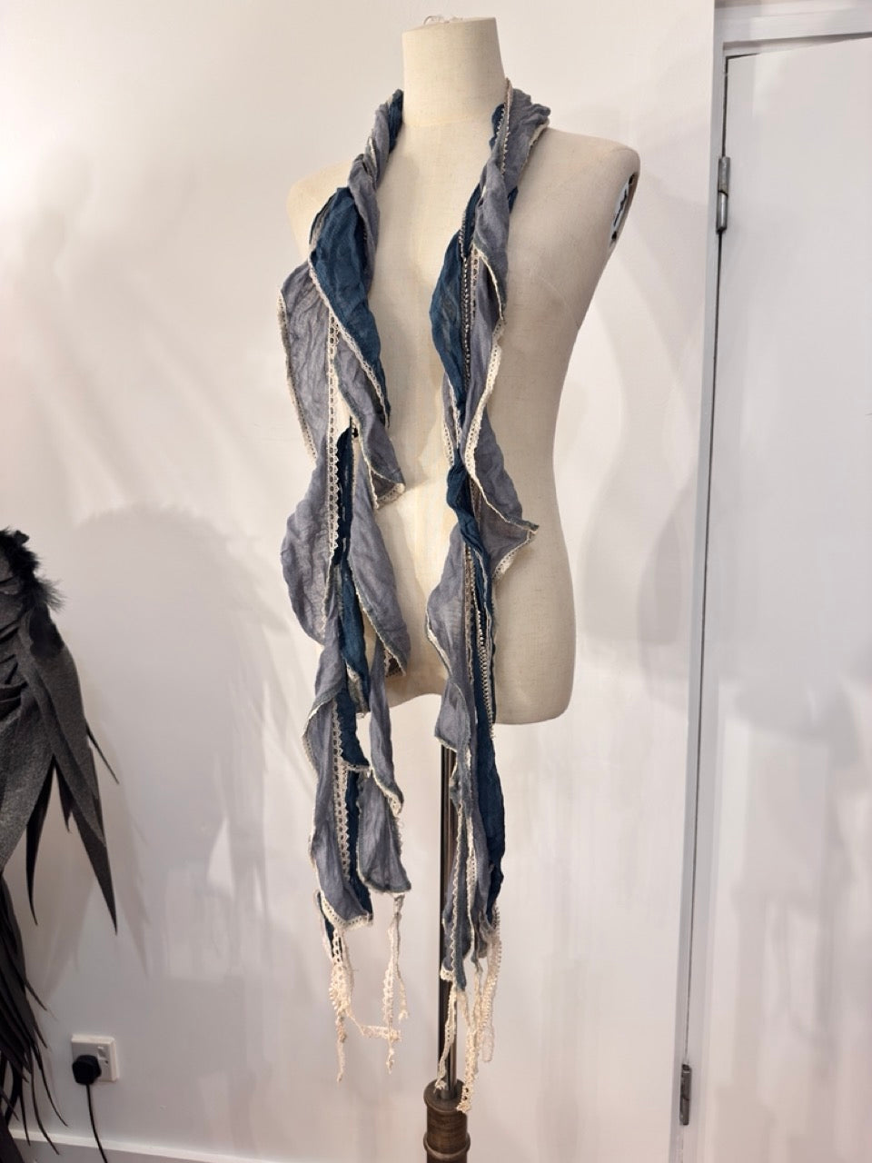 OZZ ON Denim Scarf