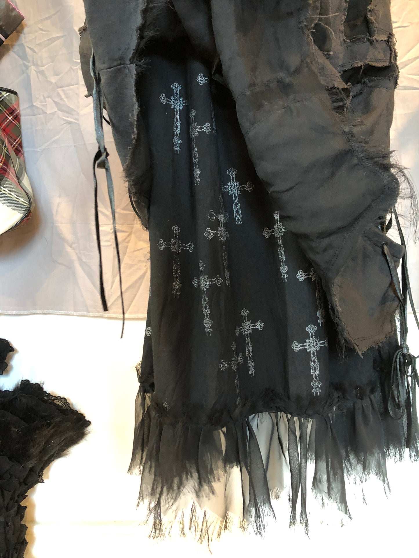 h.Naoto Multi-Layers Destructive Maxi Skirt